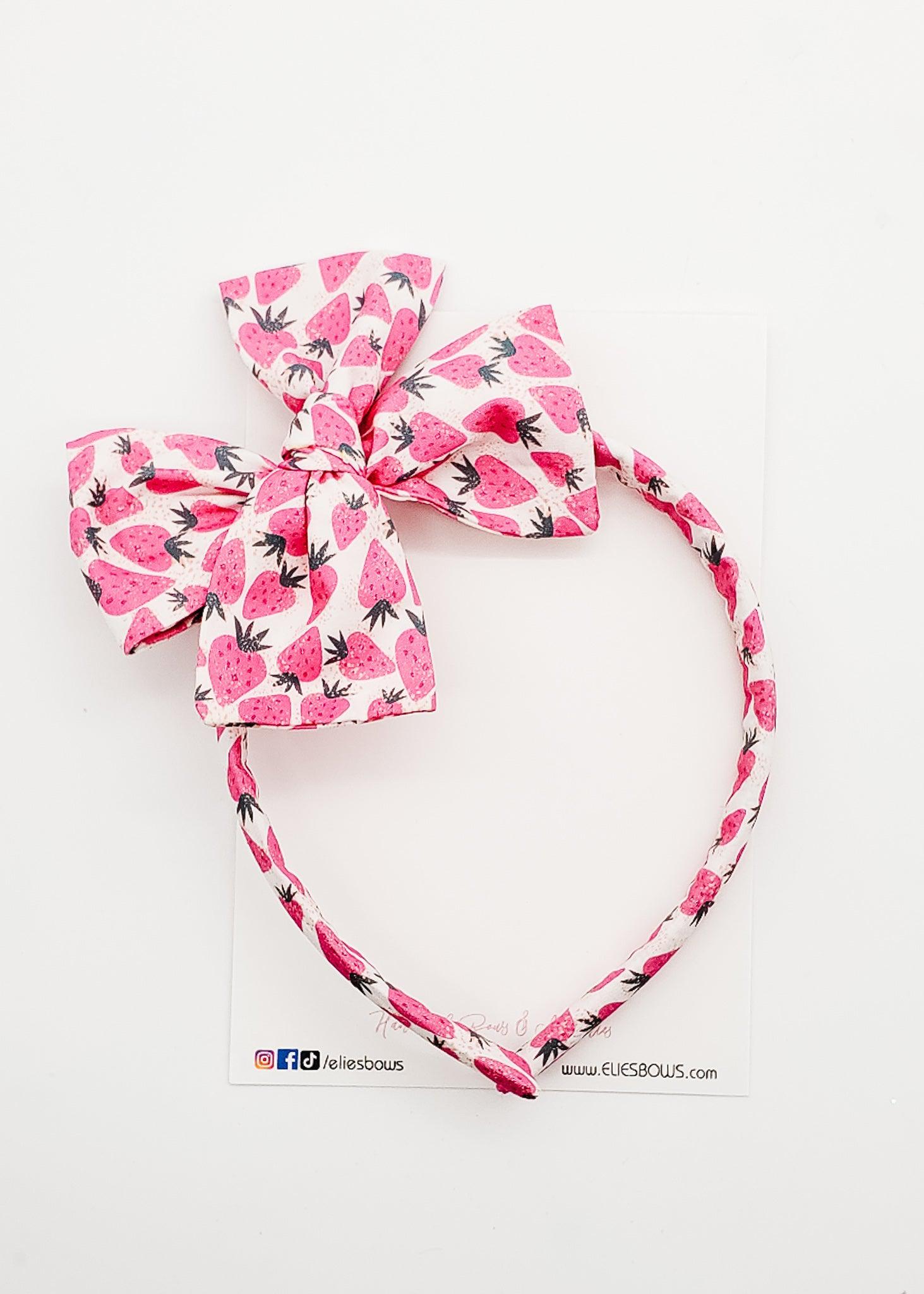 Strawberry Fruit - Lilly Headband-Hard Headbands-Elie’s Bows
