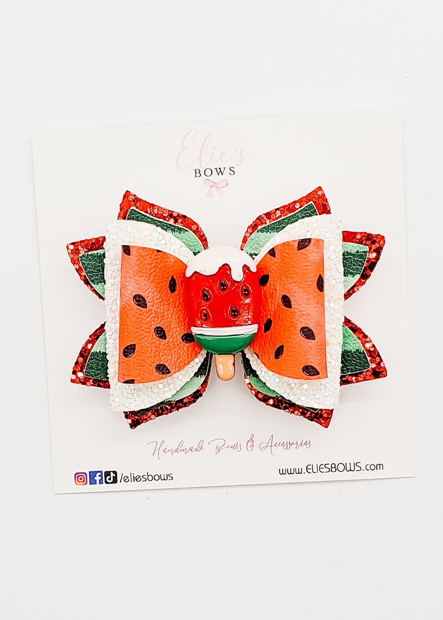 Watermelon Pop - 3"-Bows-Elie’s Bows