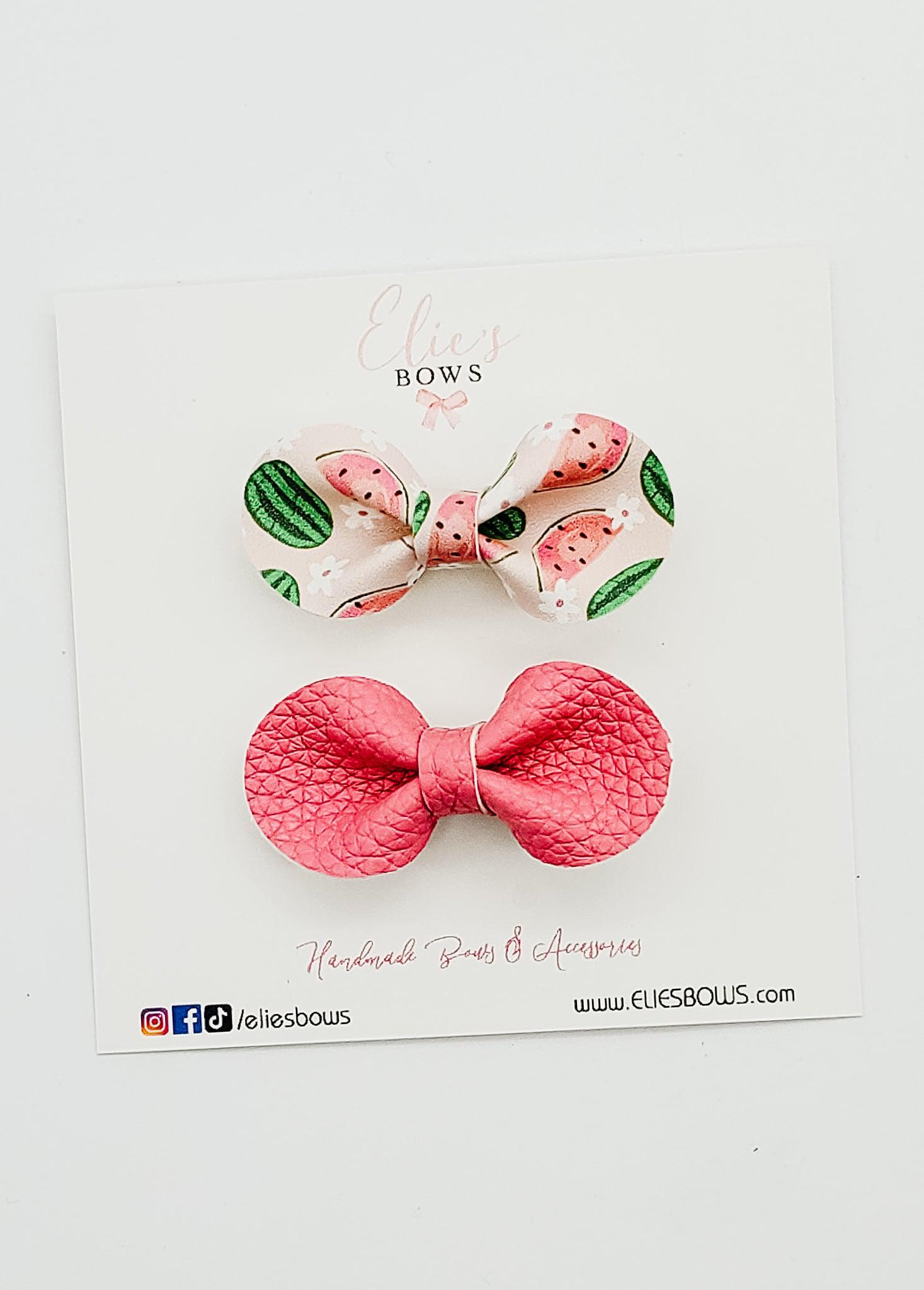 Watermelon - Trixie - 1.7"-Snap Clips-Elie’s Bows