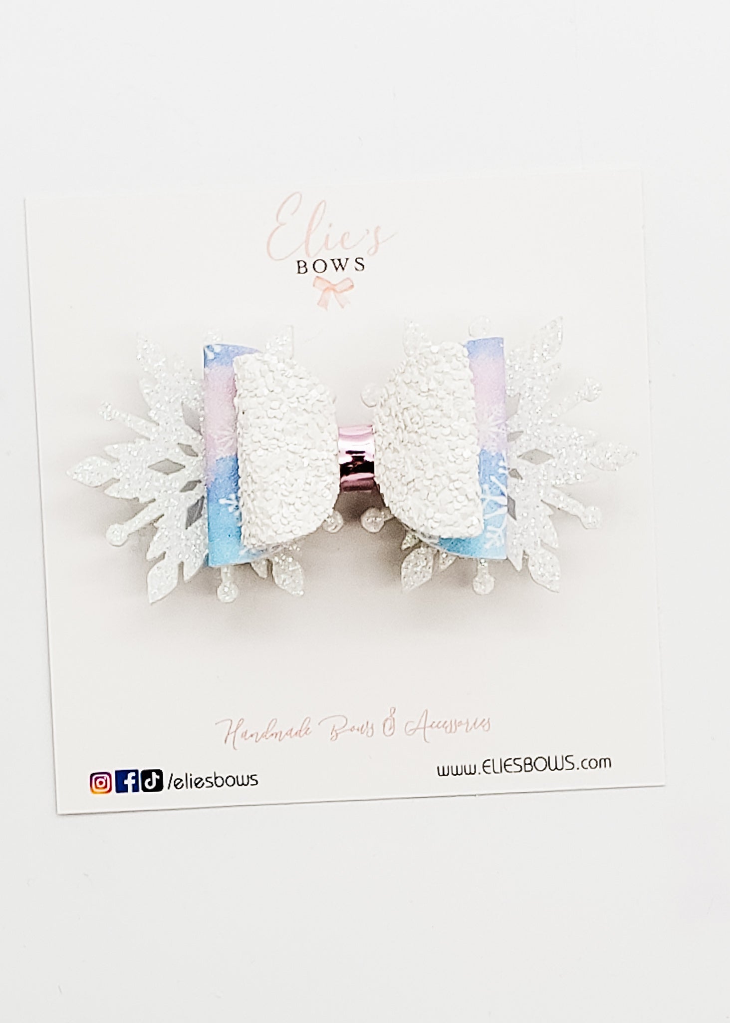 White Snowflake - 3"-Bows-Elie’s Bows