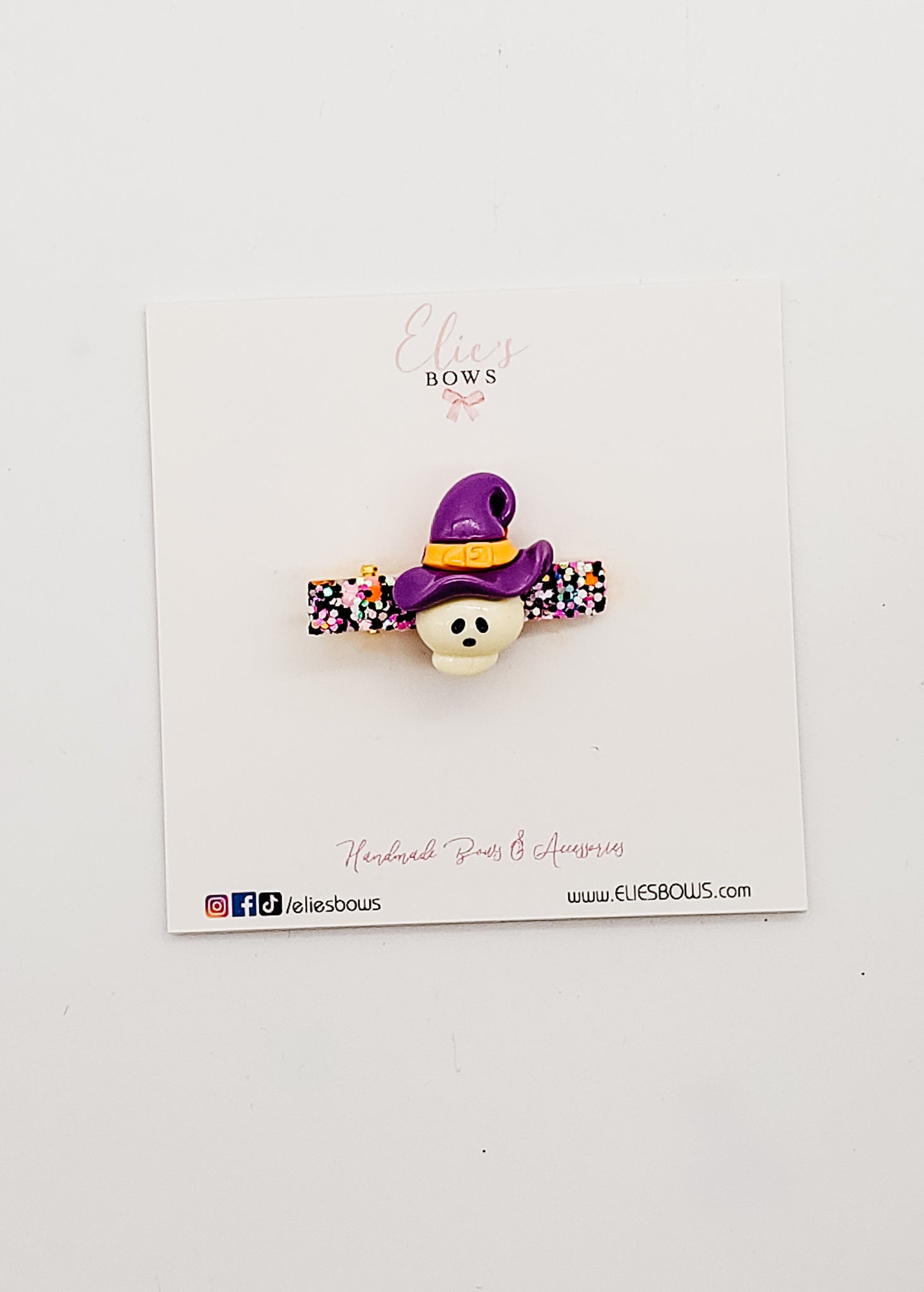 Witchy skeleton - Bar Clips - 2"-Snap Clips-Elie’s Bows