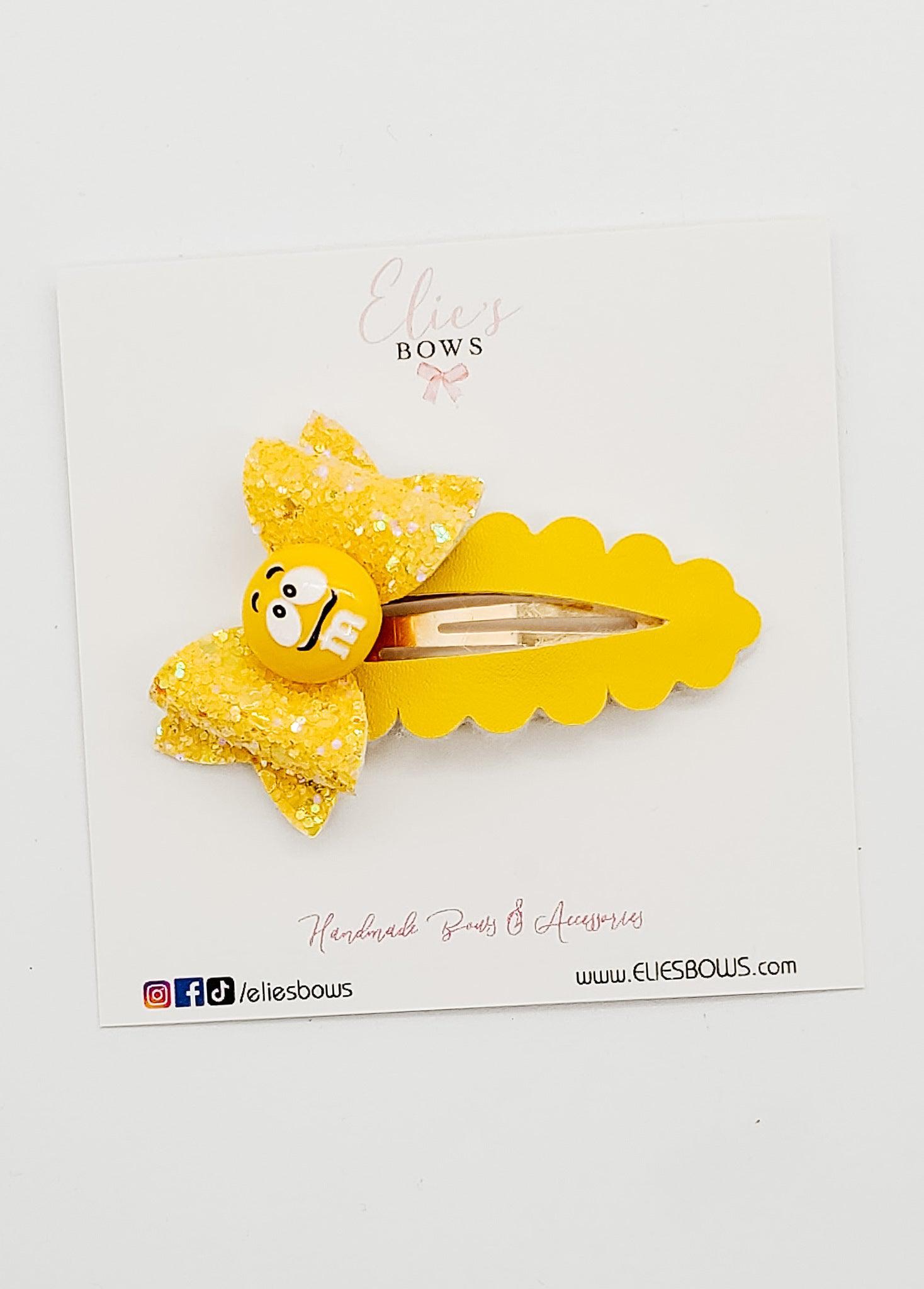 Yellow Candy - Snap Clips - 2.5"-Snap Clips-Elie’s Bows