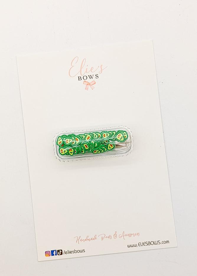 Avocado Shaker Clip - 2.5"-Snap Clips-Elie’s Bows