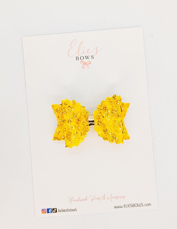 Banana Glitter - 2.5"-Bows-Elie’s Bows