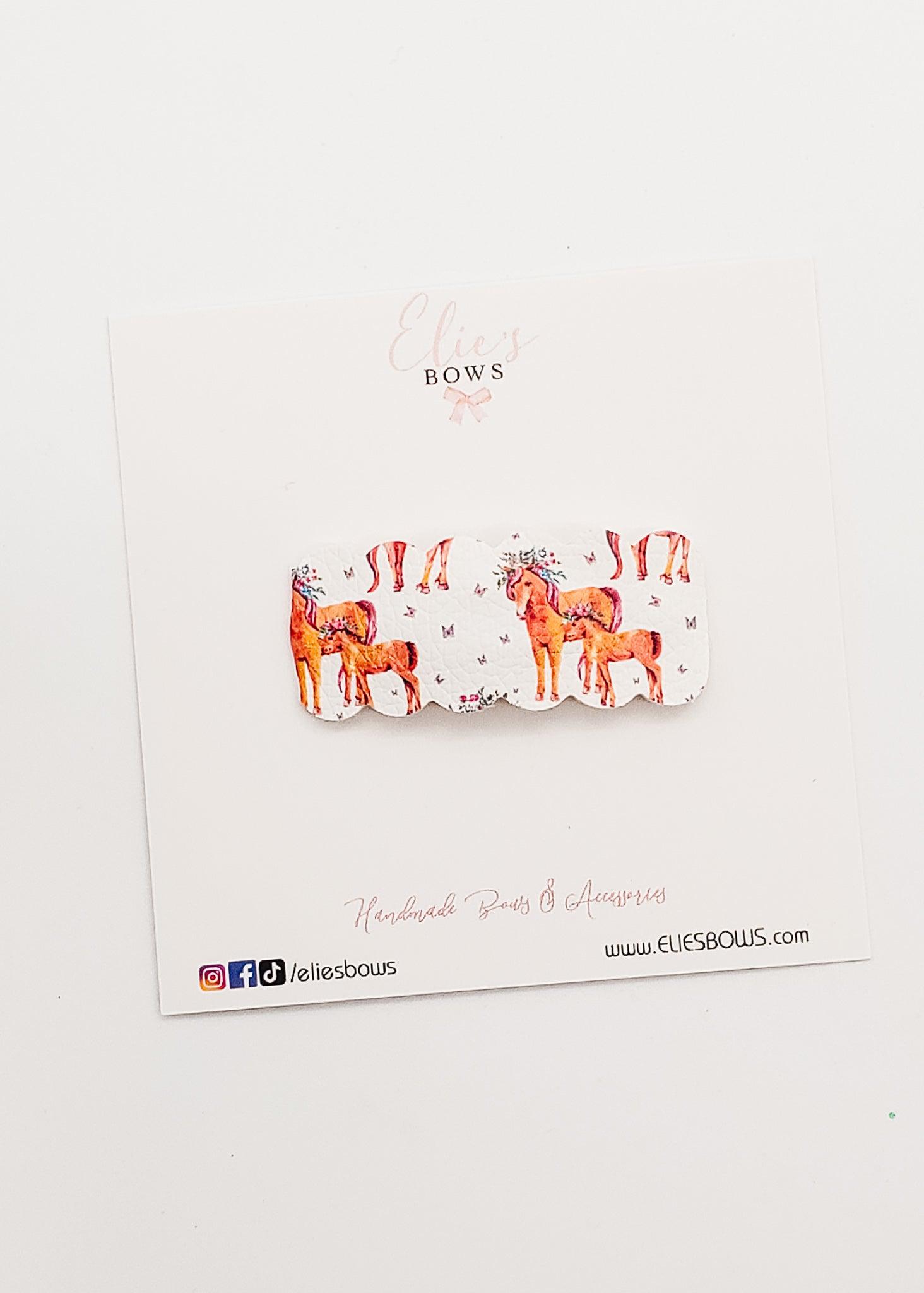 Beautiful Horses - Snap Clips - 2"-Snap Clips-Elie’s Bows