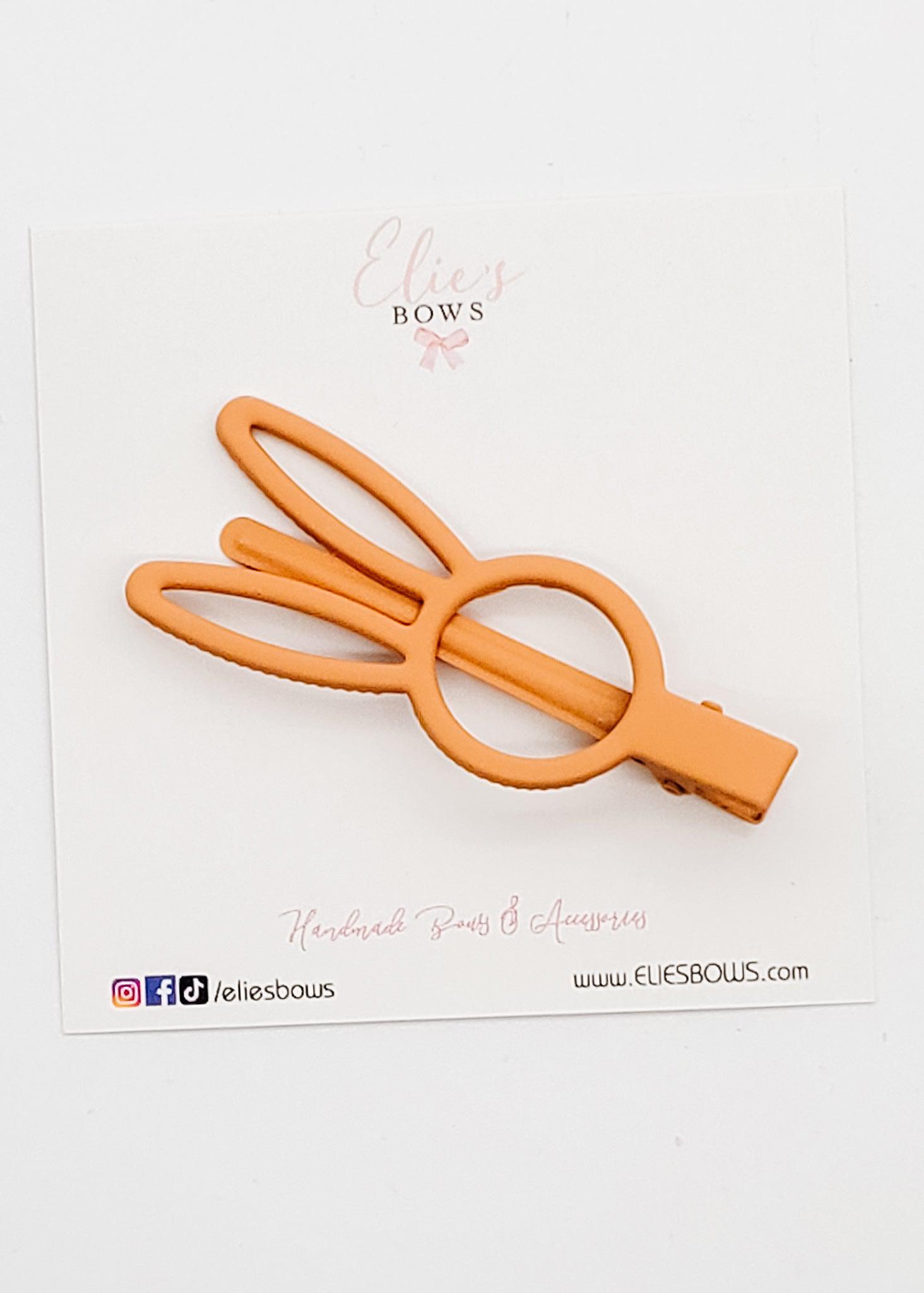 Beige Bunny - Bar Clip - 3"-Snap Clips-Elie’s Bows