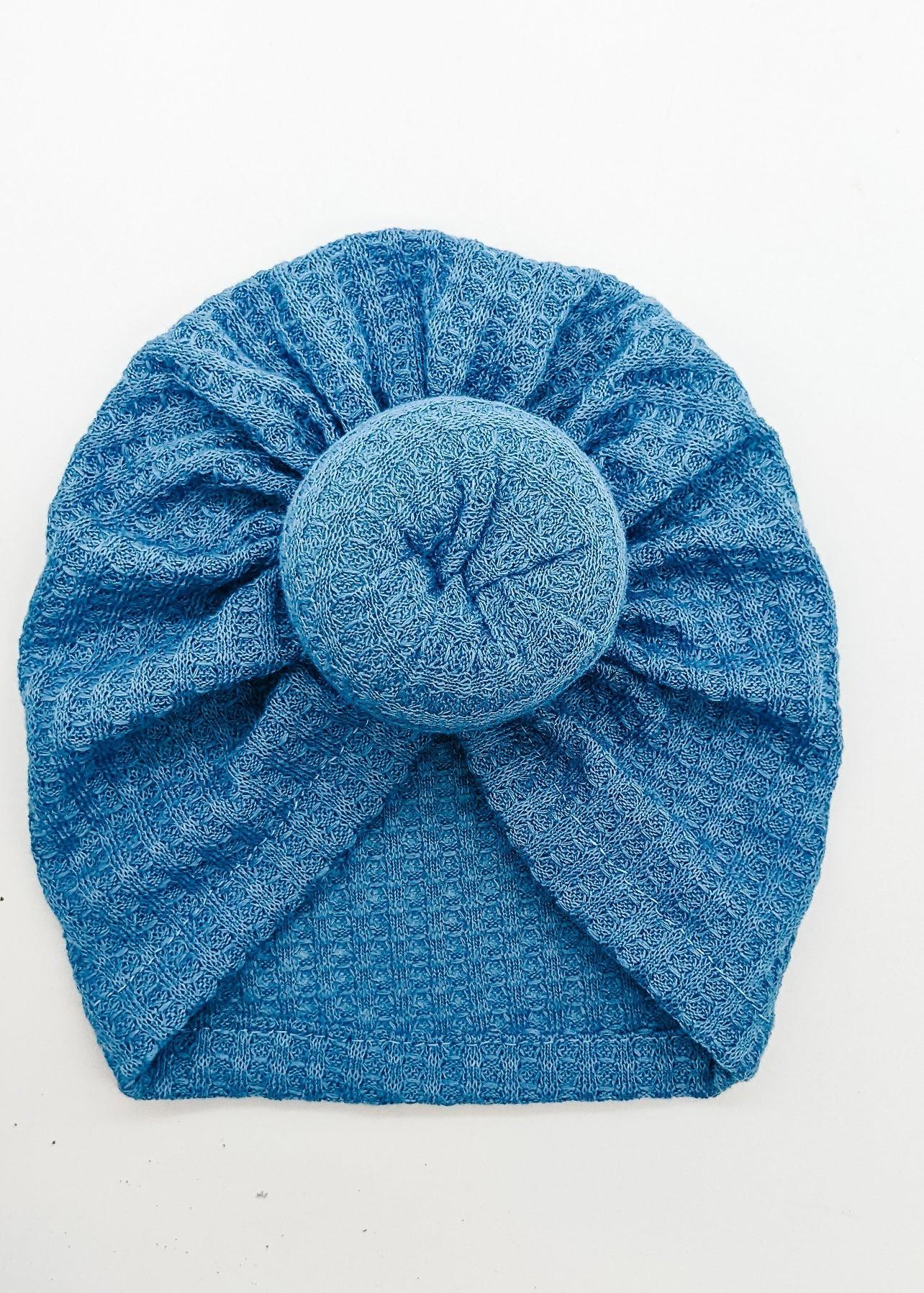 Blue Bun Turban-Turban-Elie’s Bows