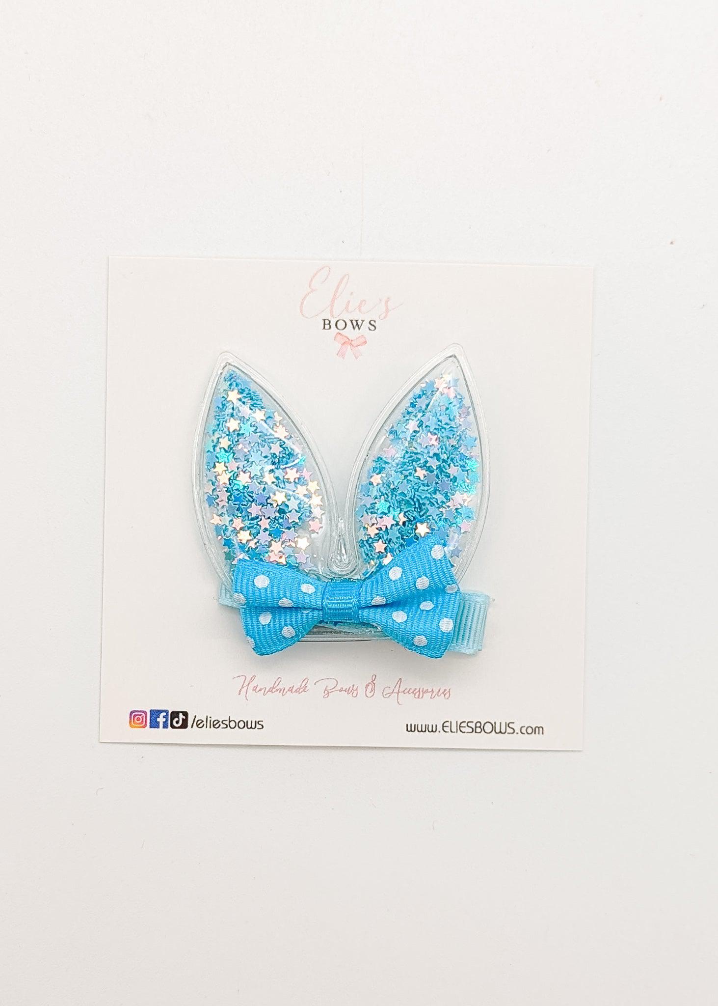 Blue Bunny Shaker Clip - 2"-Bows-Elie’s Bows