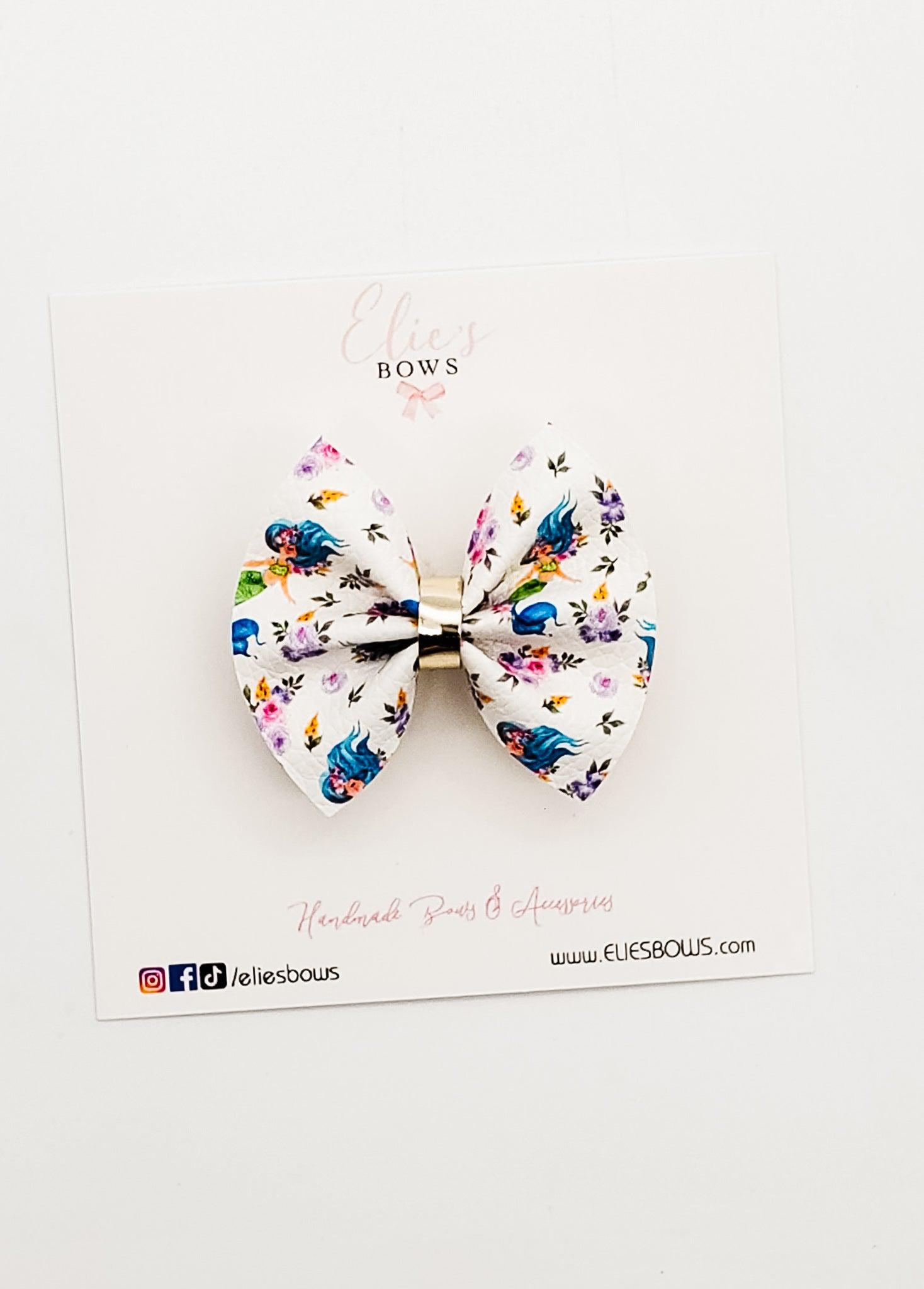 Blue Mermaid - Pixie Bow - 2"-Bows-Elie’s Bows