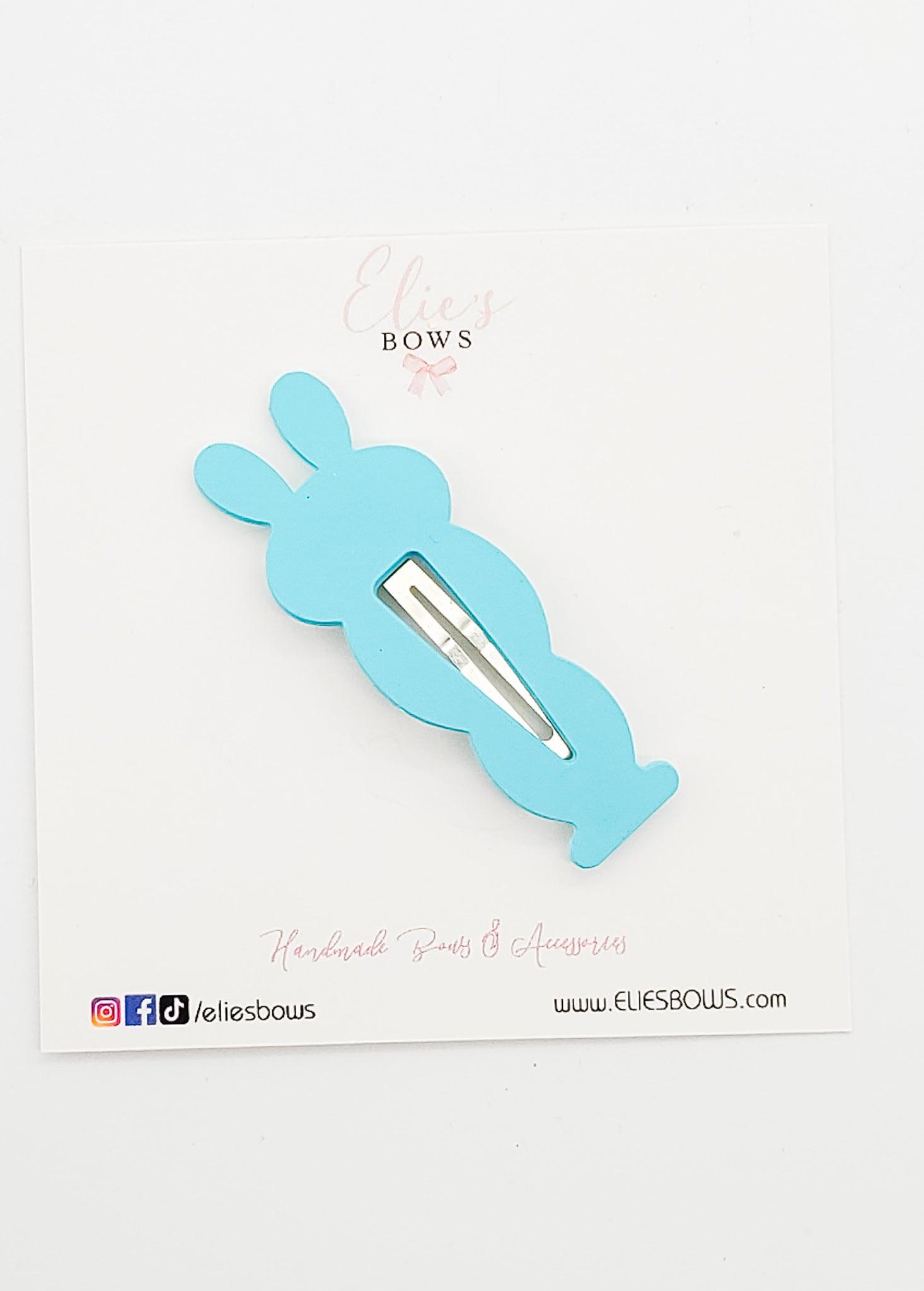 Blue Plastic Bunny - Snap Clips - 2.5"-Snap Clips-Elie’s Bows