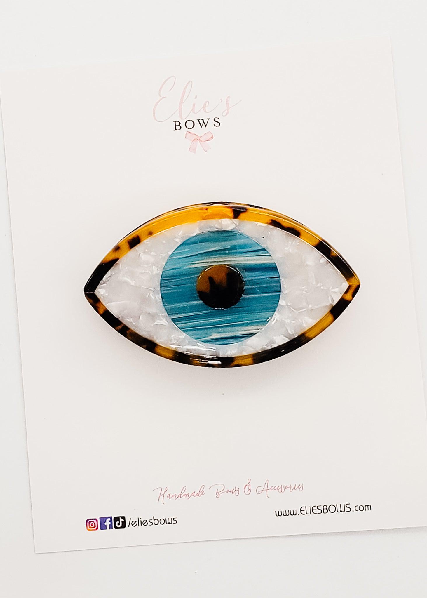 Brown Evil Eye - Claw Clip-Claw Clips-Elie’s Bows