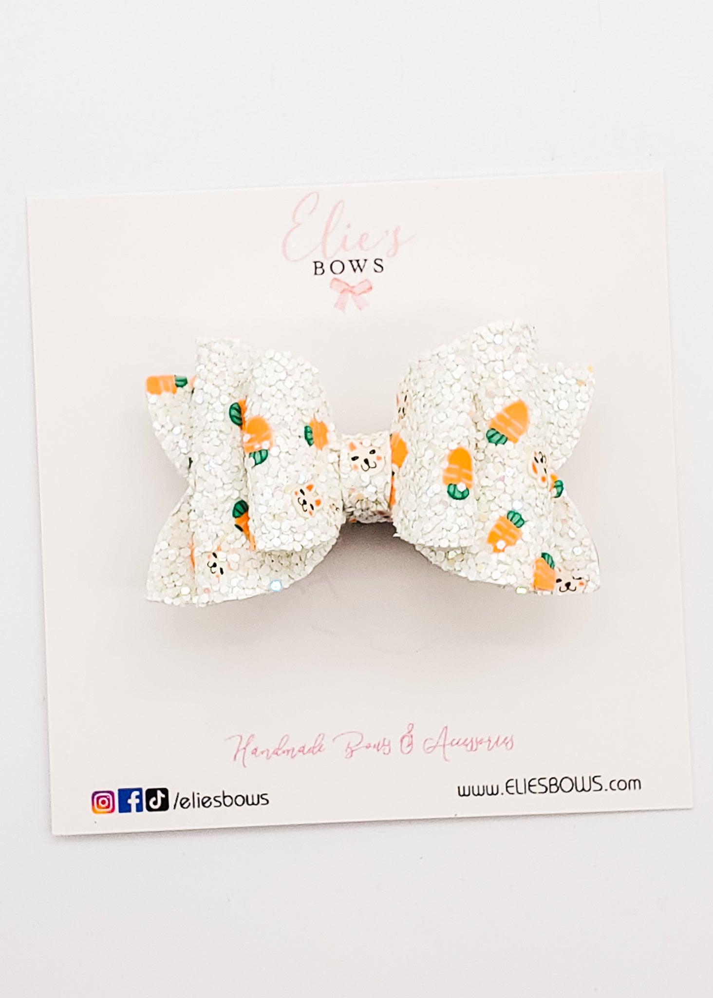 Carrots & Bunnies - Glitter - 2.5"-Bows-Elie’s Bows