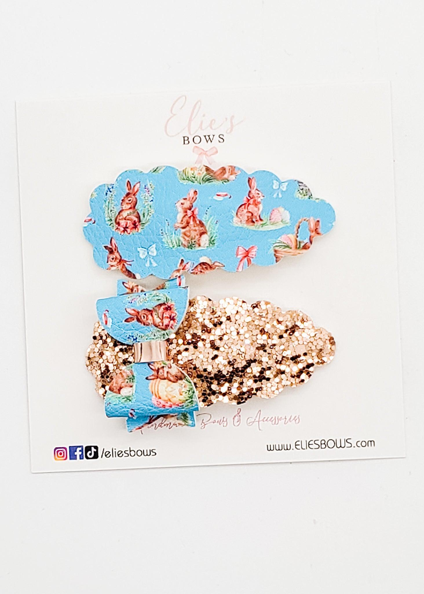 Classy Bunny - Snap Clips - 2.2"-Snap Clips-Elie’s Bows