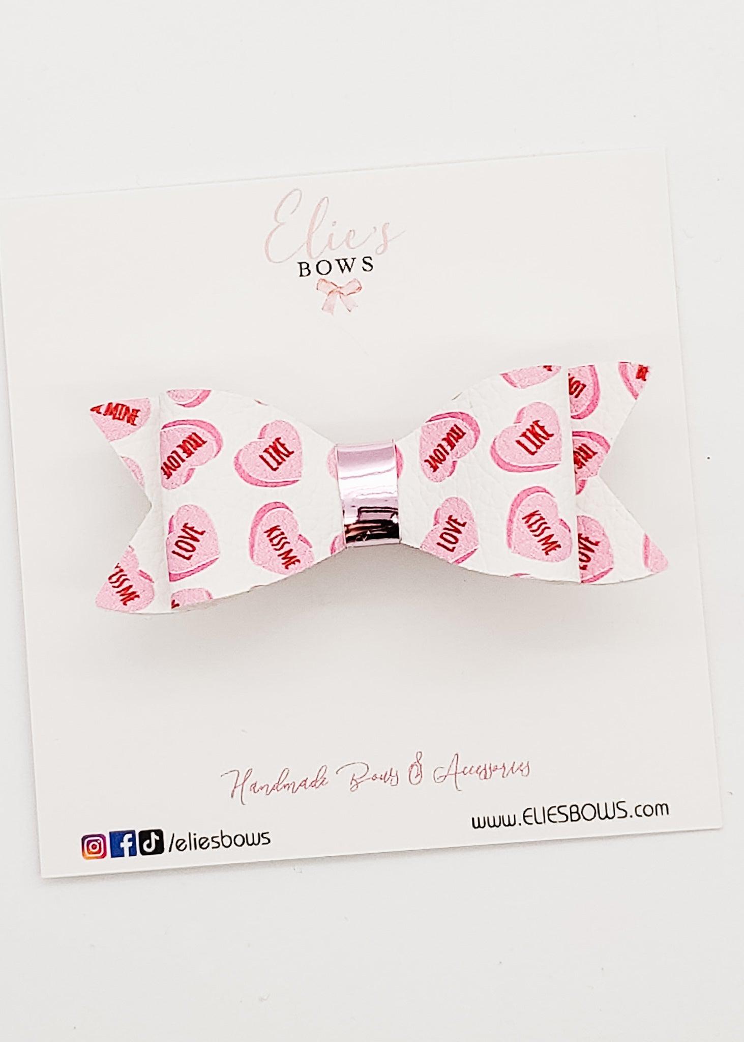 Conversation Hearts - Dixie Bow - 2.5"-Bows-Elie’s Bows