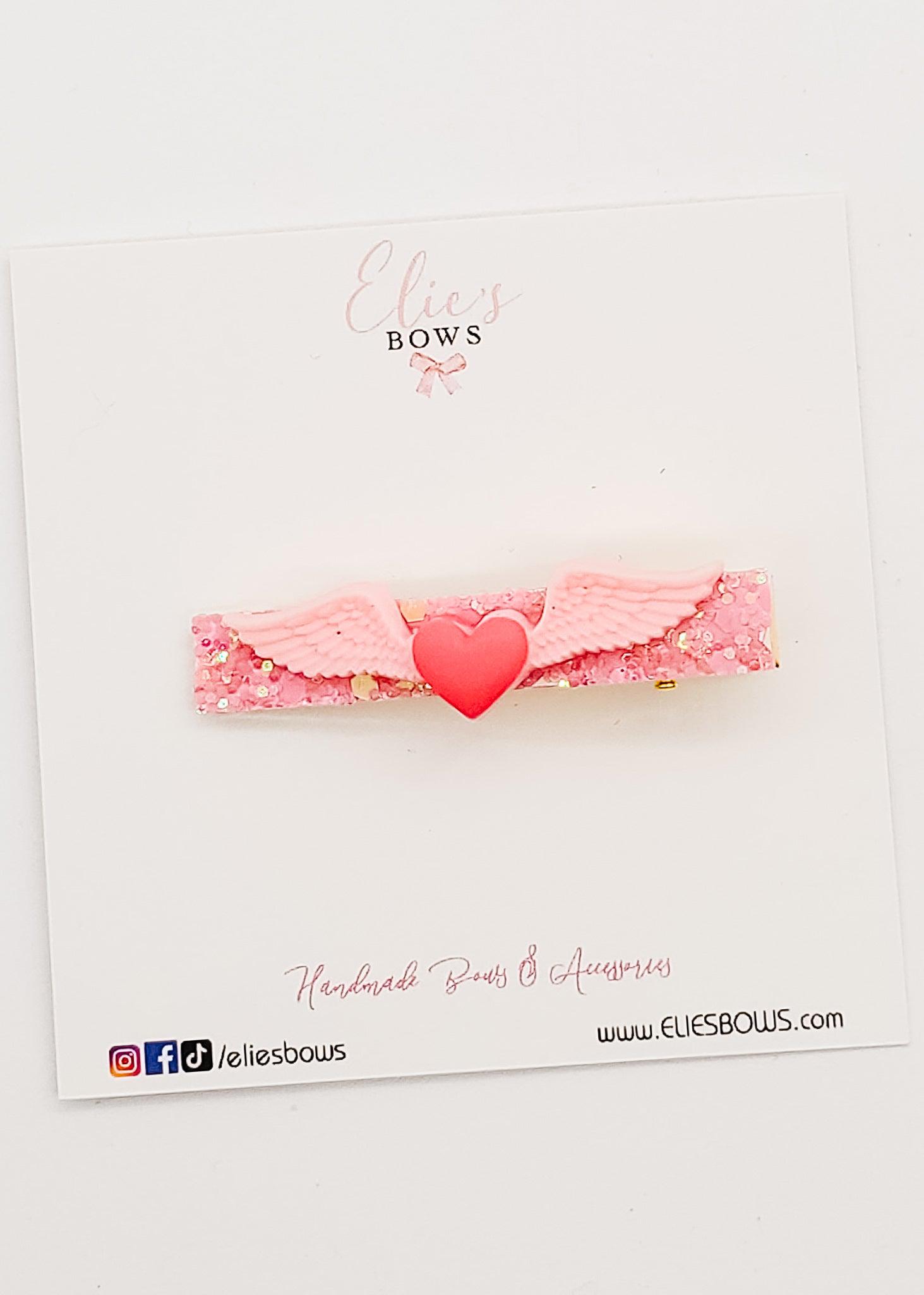 Cupid's Wings - Bar Clip - 2.5"-Snap Clips-Elie’s Bows