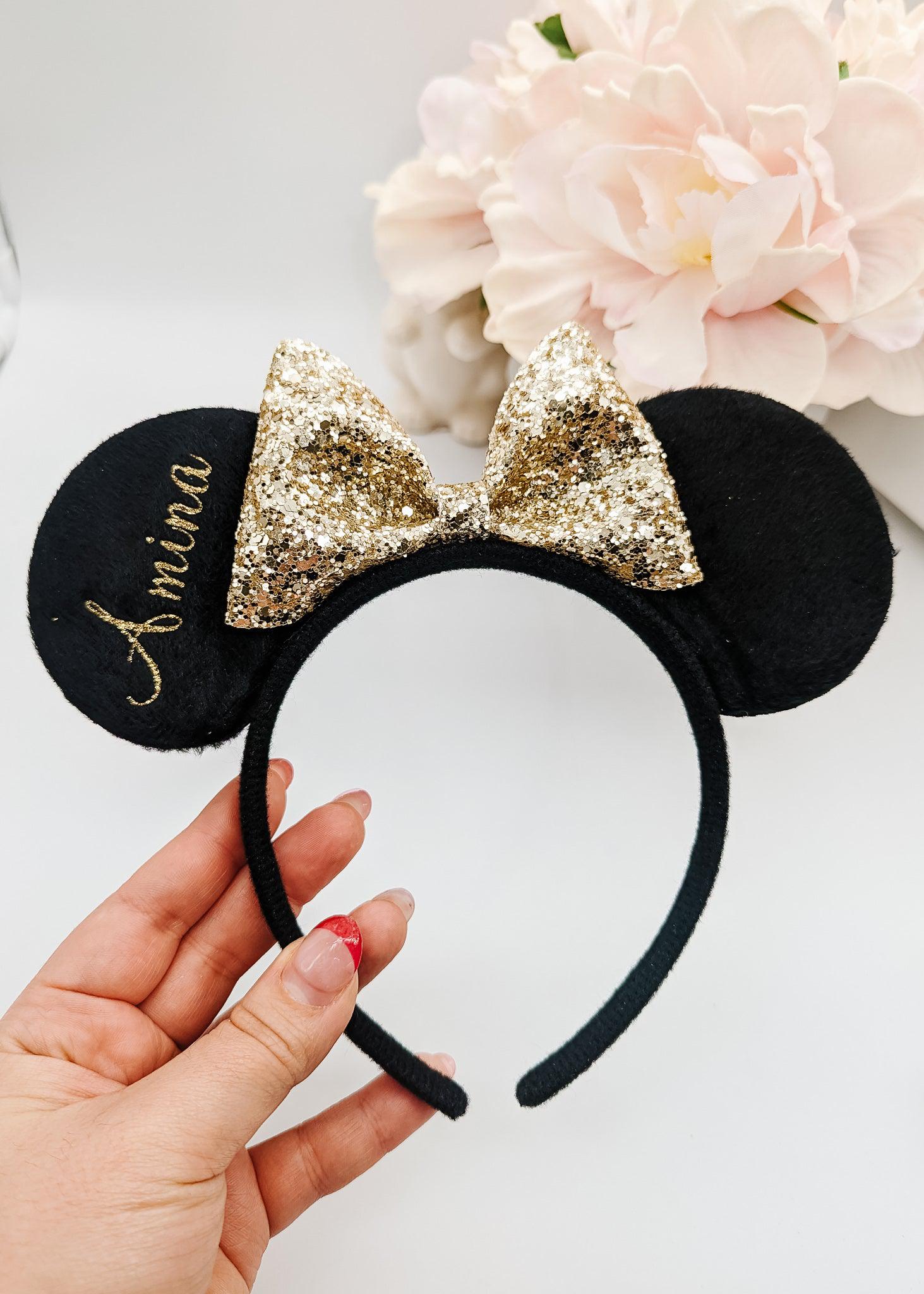 Customized Minnie Ears - Hard Headband-Headband-Elie’s Bows