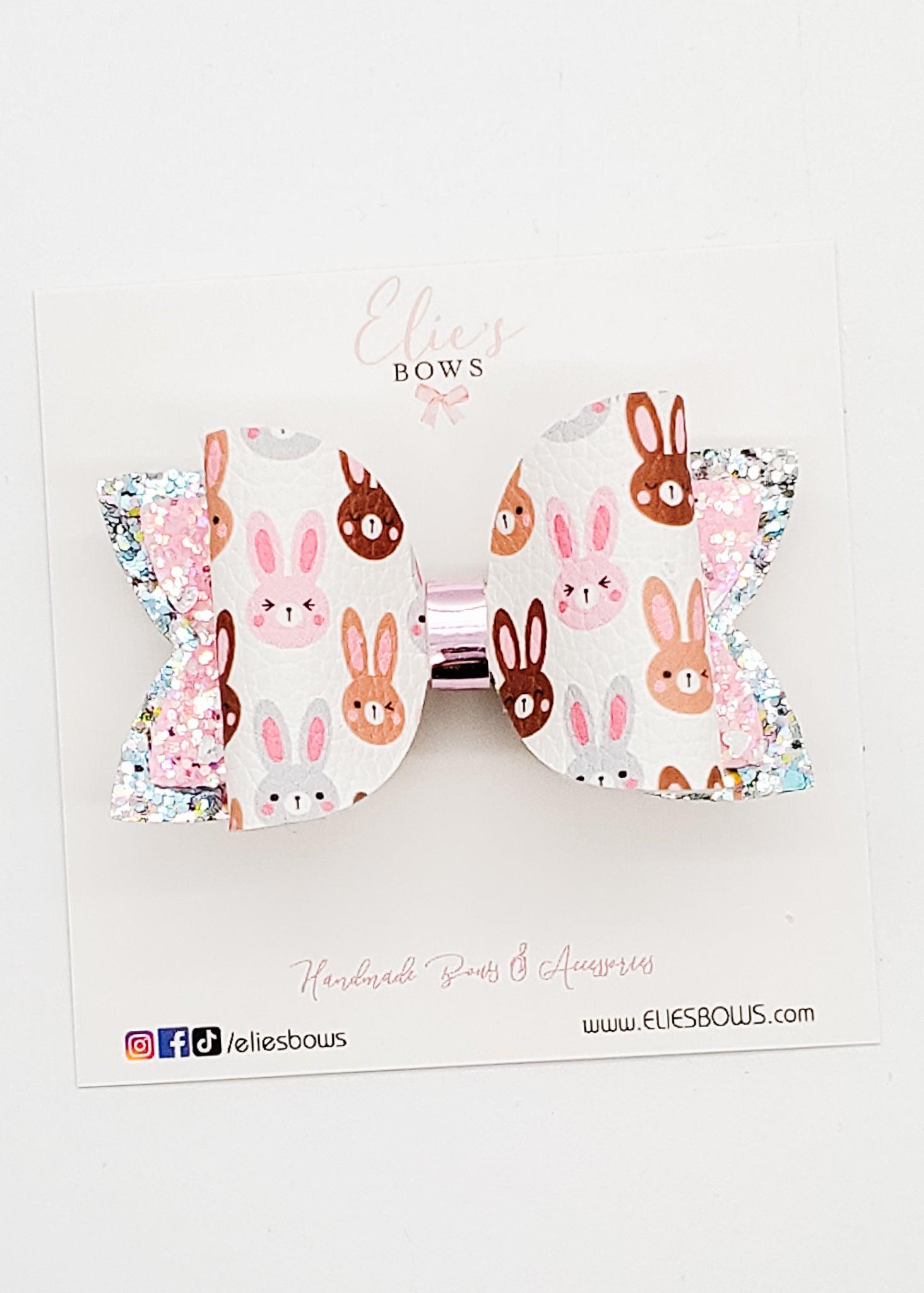 Cute Bunnies - 3"-Bows-Elie’s Bows