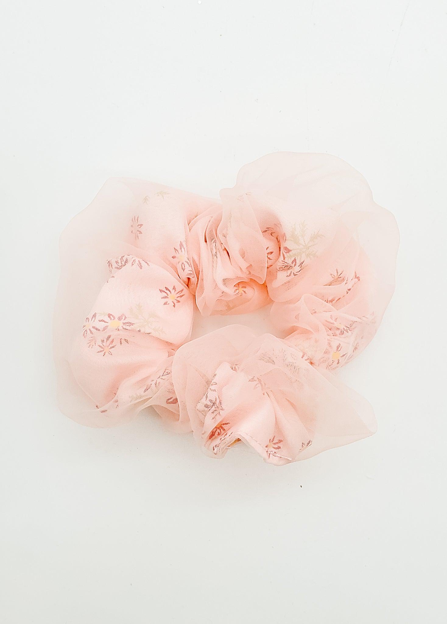 Double Layer Pink - Mini Scrunchie-Scrunchie-Elie’s Bows