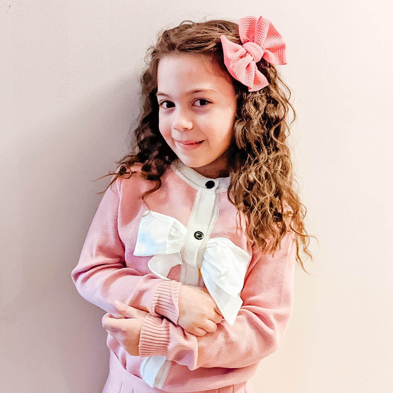 Fuchsia Sia Bow - 4"-Bows-Elie’s Bows