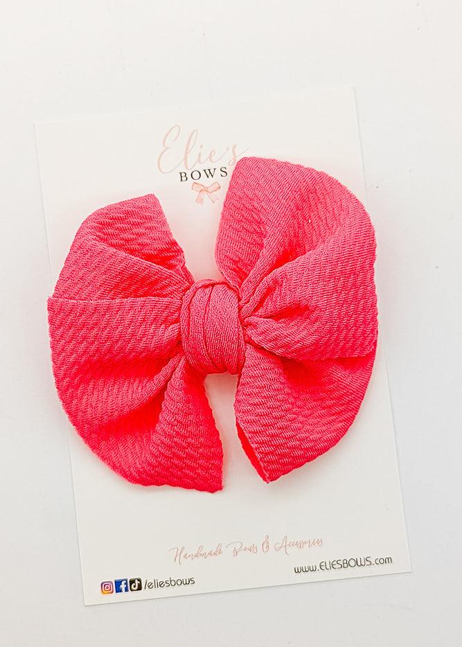 Fuchsia Sia Bow - 4"-Bows-Elie’s Bows
