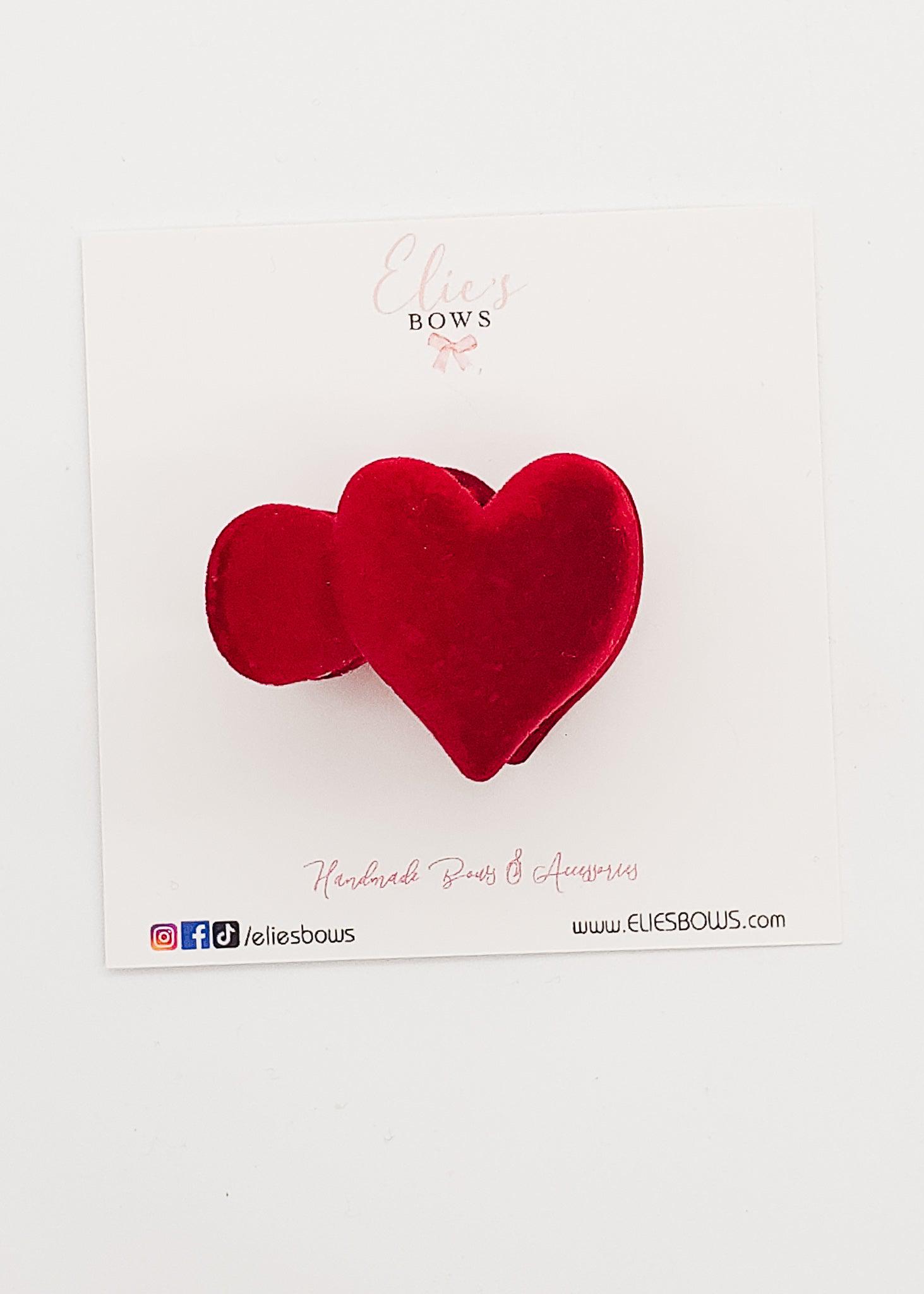 Heart Red - Claw Clip-Claw Clips-Elie’s Bows