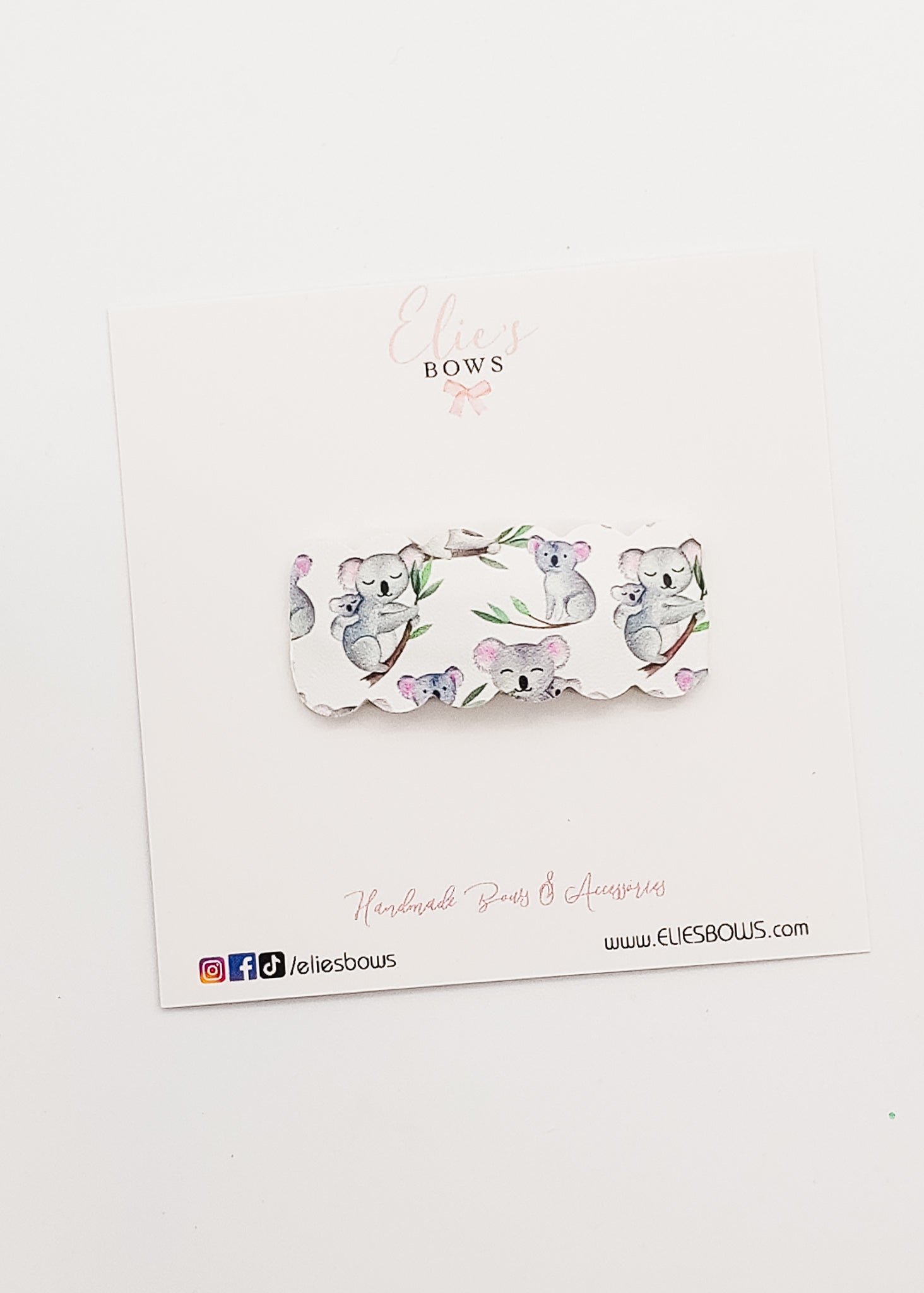 Koala - Snap Clips - 2"-Snap Clips-Elie’s Bows