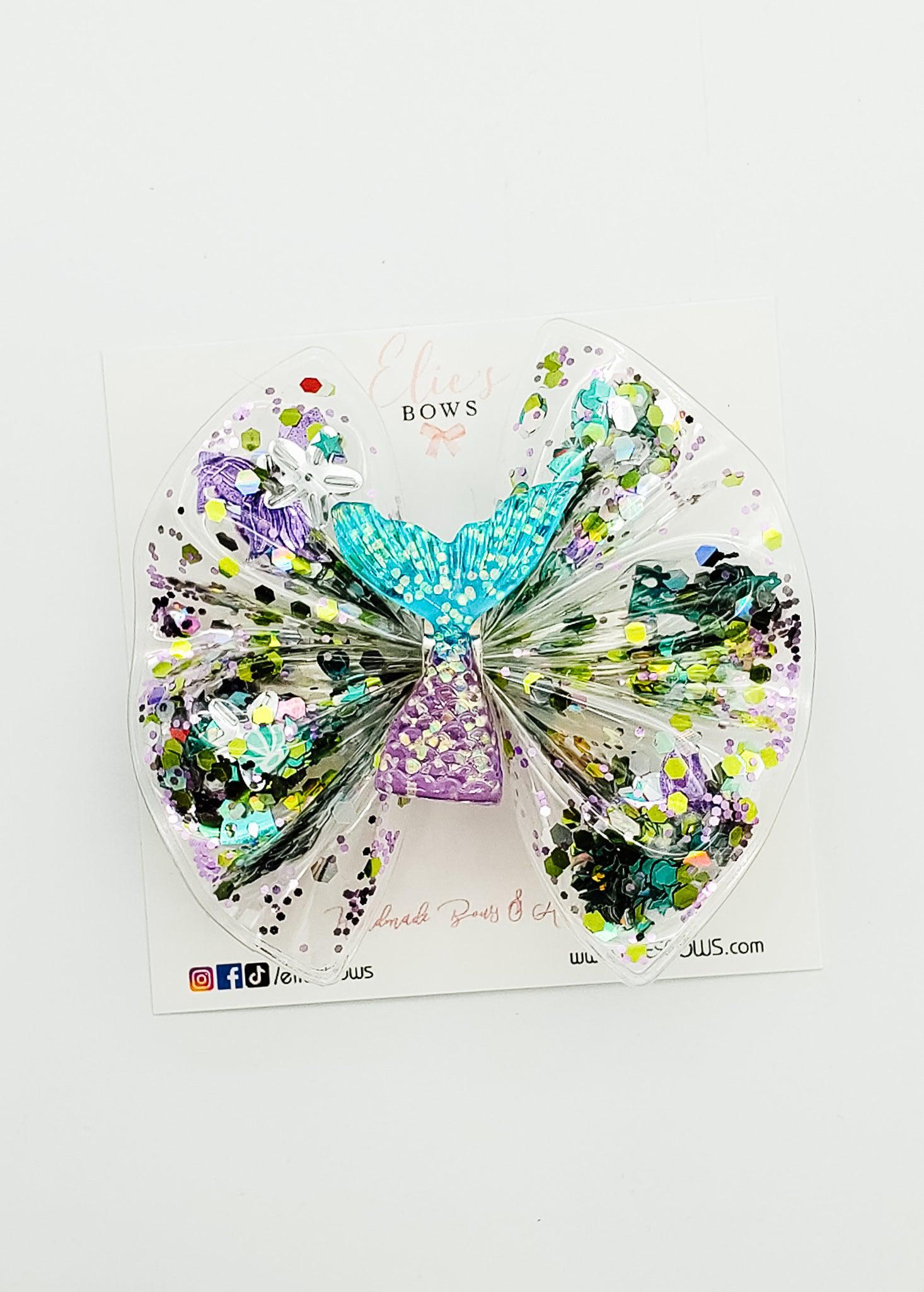 Mermaid Tail - Shaker Bow - 3.7"-Bows-Elie’s Bows