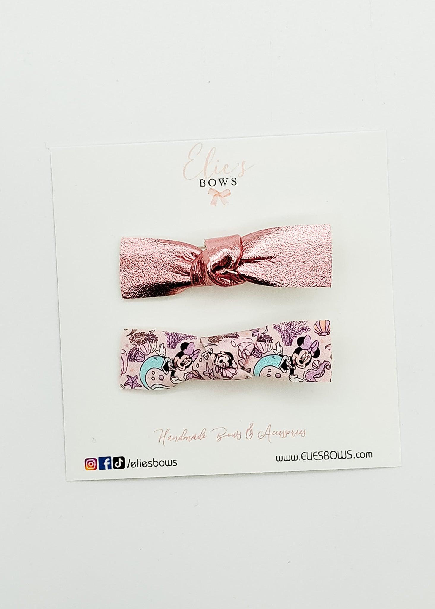 Minnie Seashells - Baby Bling - 2"-Snap Clips-Elie’s Bows