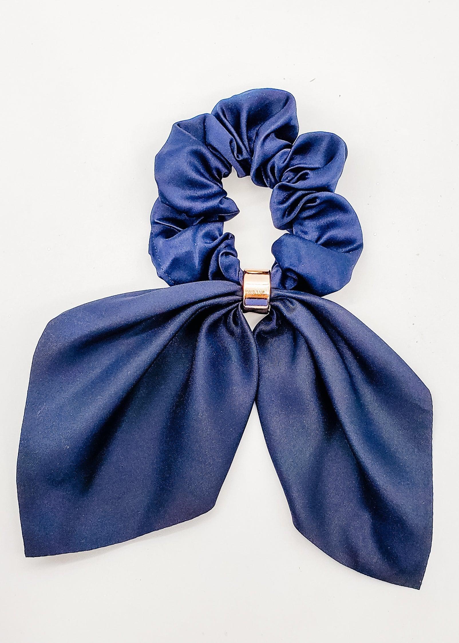 Navy Elegance Scrunchie-Scrunchie-Elie’s Bows