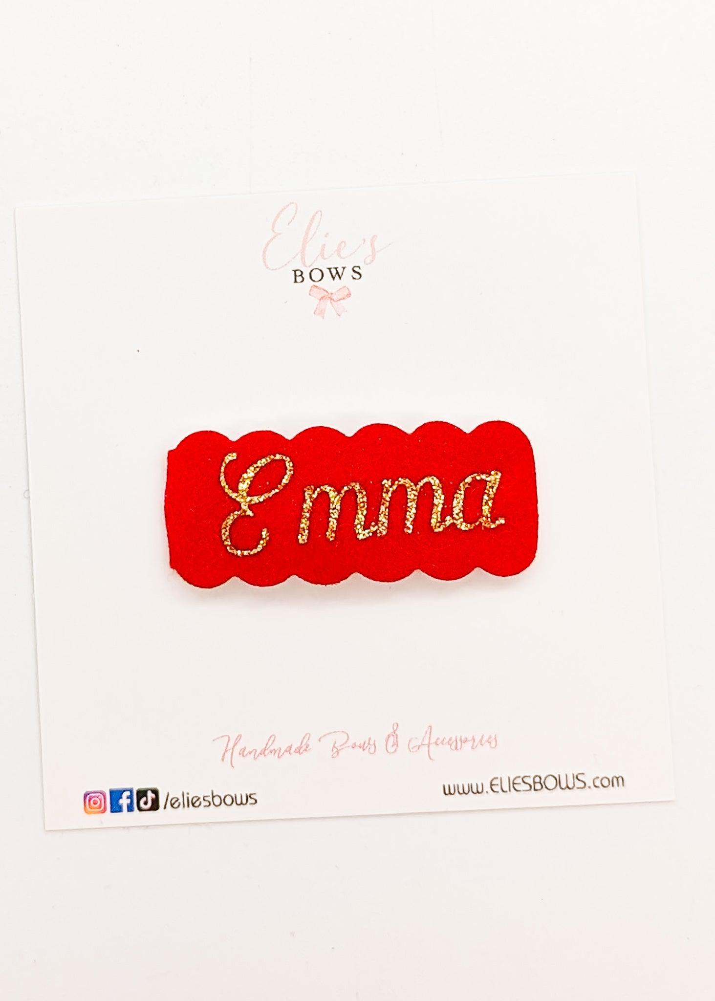 Personalized - Snap Clips - 2"-Snap Clips-Elie’s Bows