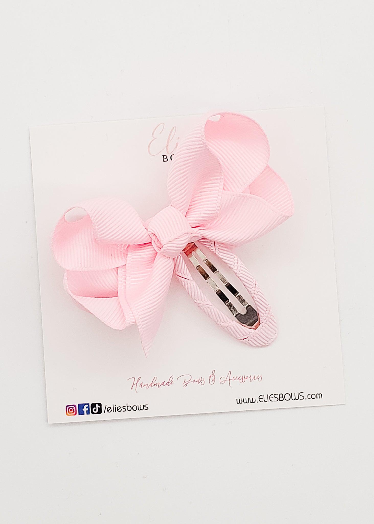 Pink - Ribbon Snap Clip - 2.5-Ribbon Bow-Elie’s Bows