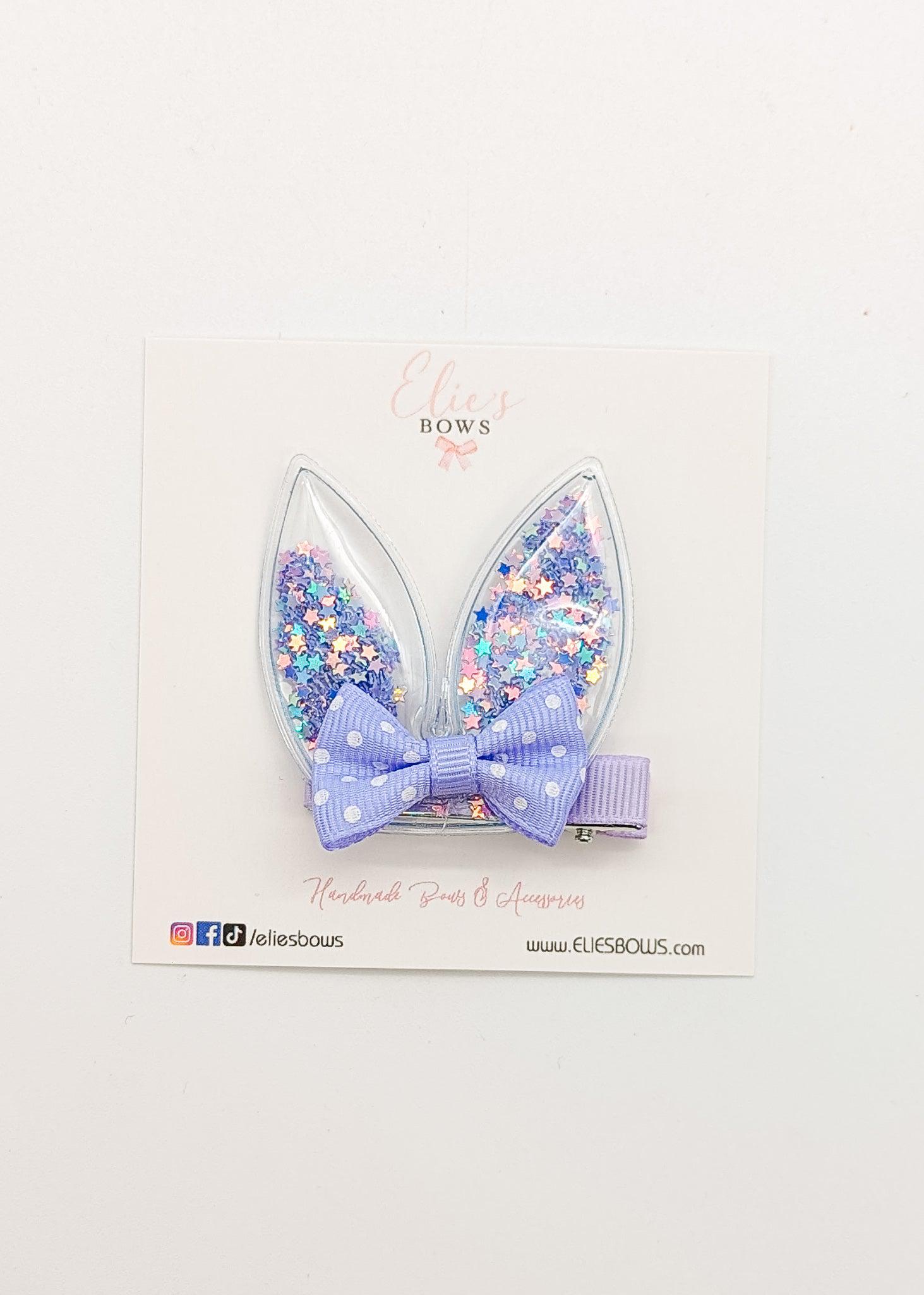 Purple Bunny Shaker Clip - 2"-Bows-Elie’s Bows