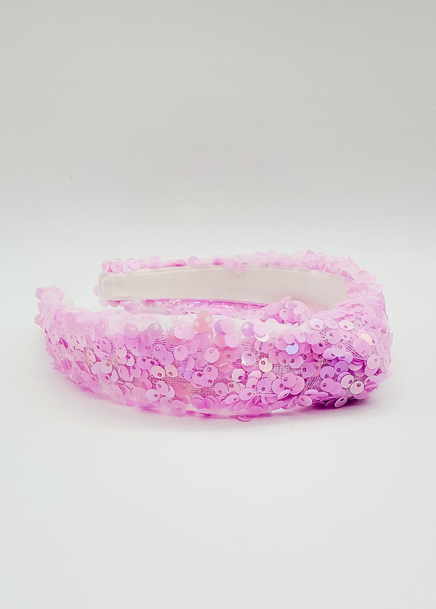 Purple Sequence Twist - Hard Headband-Headband-Elie’s Bows