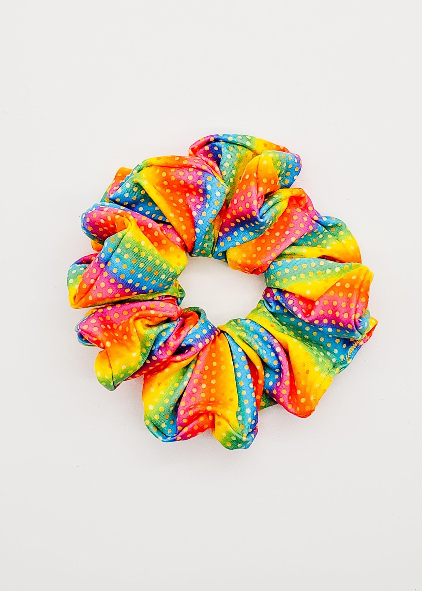 Rainbow Celebration - XL Scrunchie-Scrunchie-Elie’s Bows