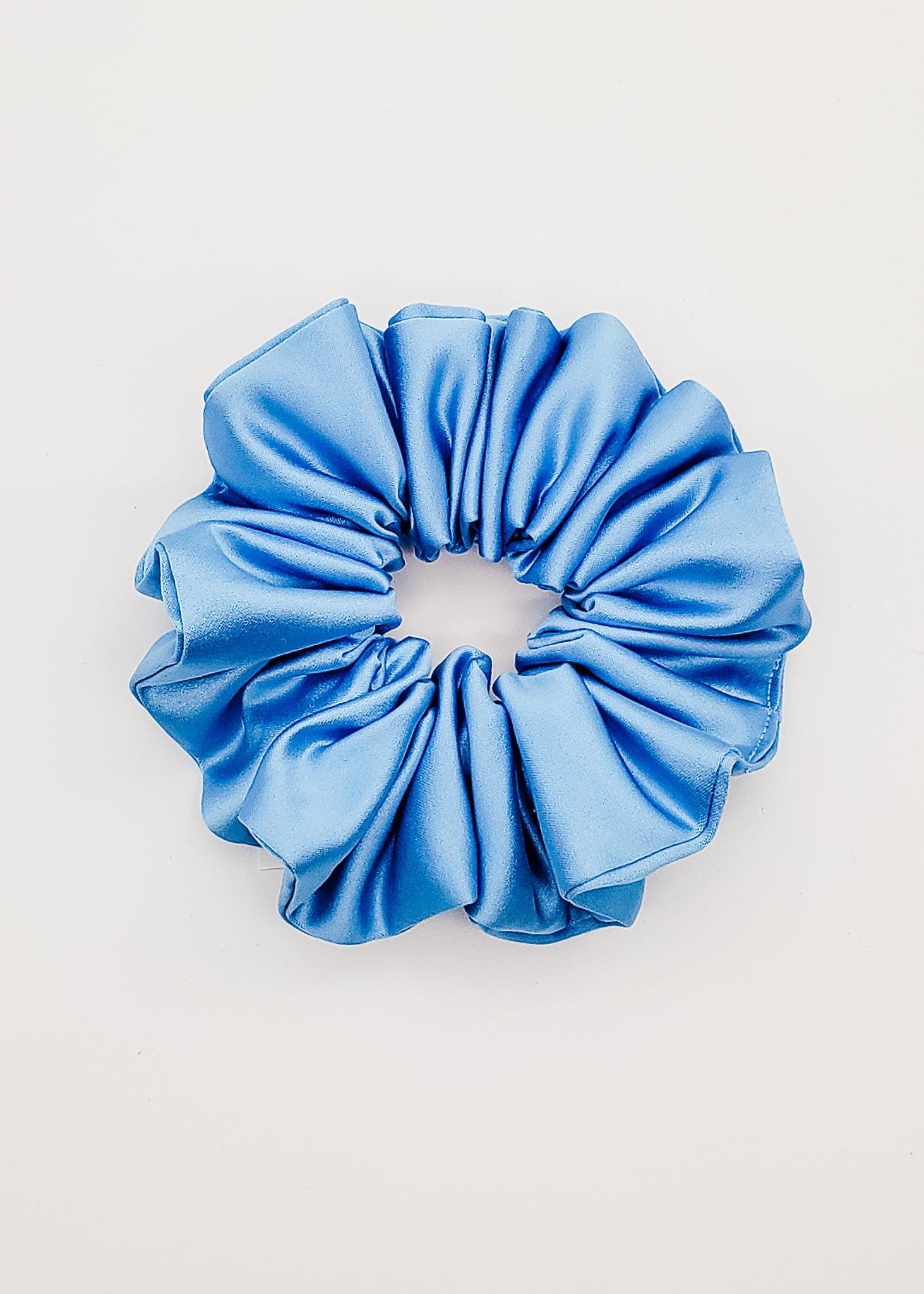 Sky Blue Luxuriant Satin - XL Scrunchie-Scrunchie-Elie’s Bows