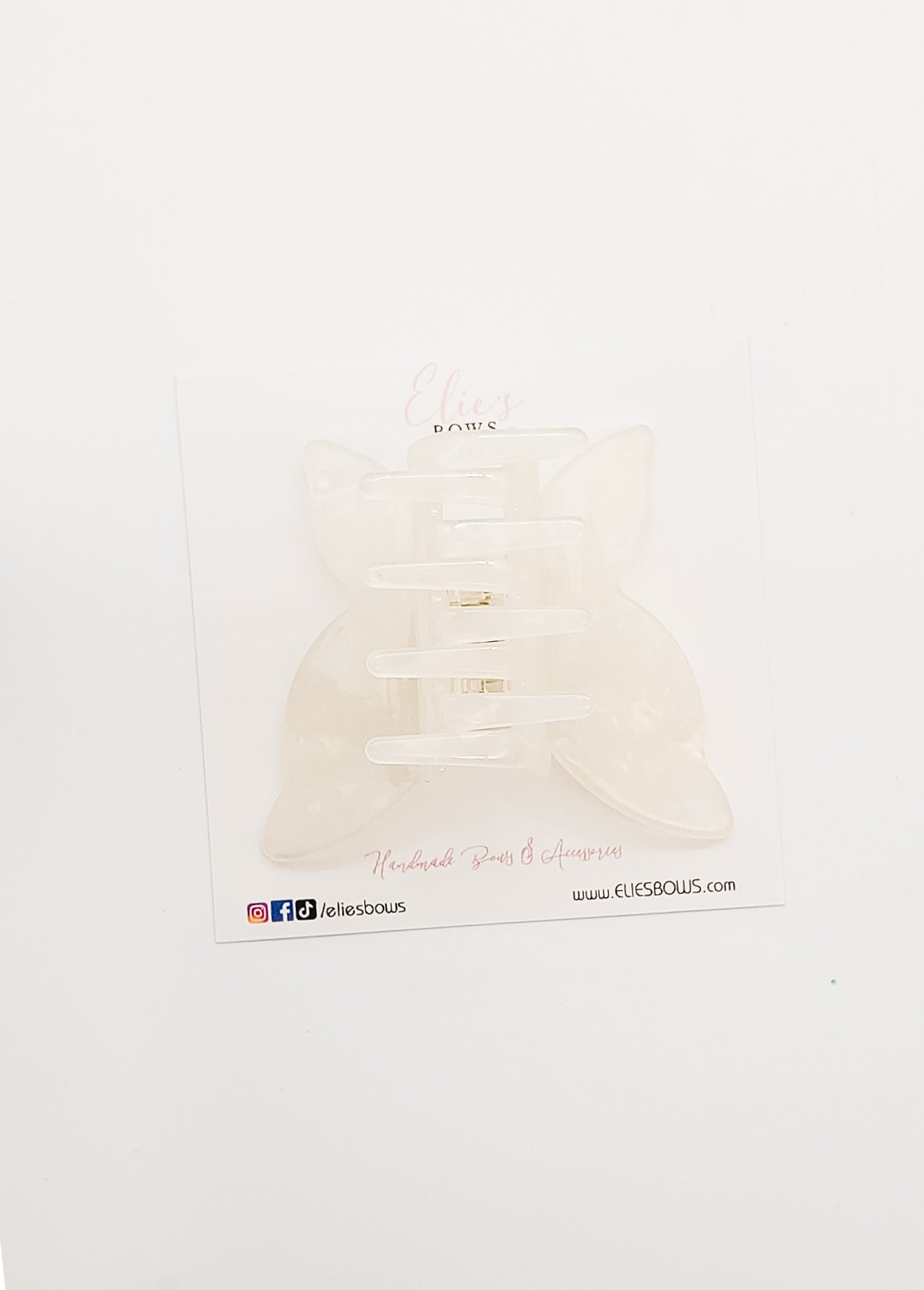 White Confetti - Claw Clip-Claw Clips-Elie’s Bows