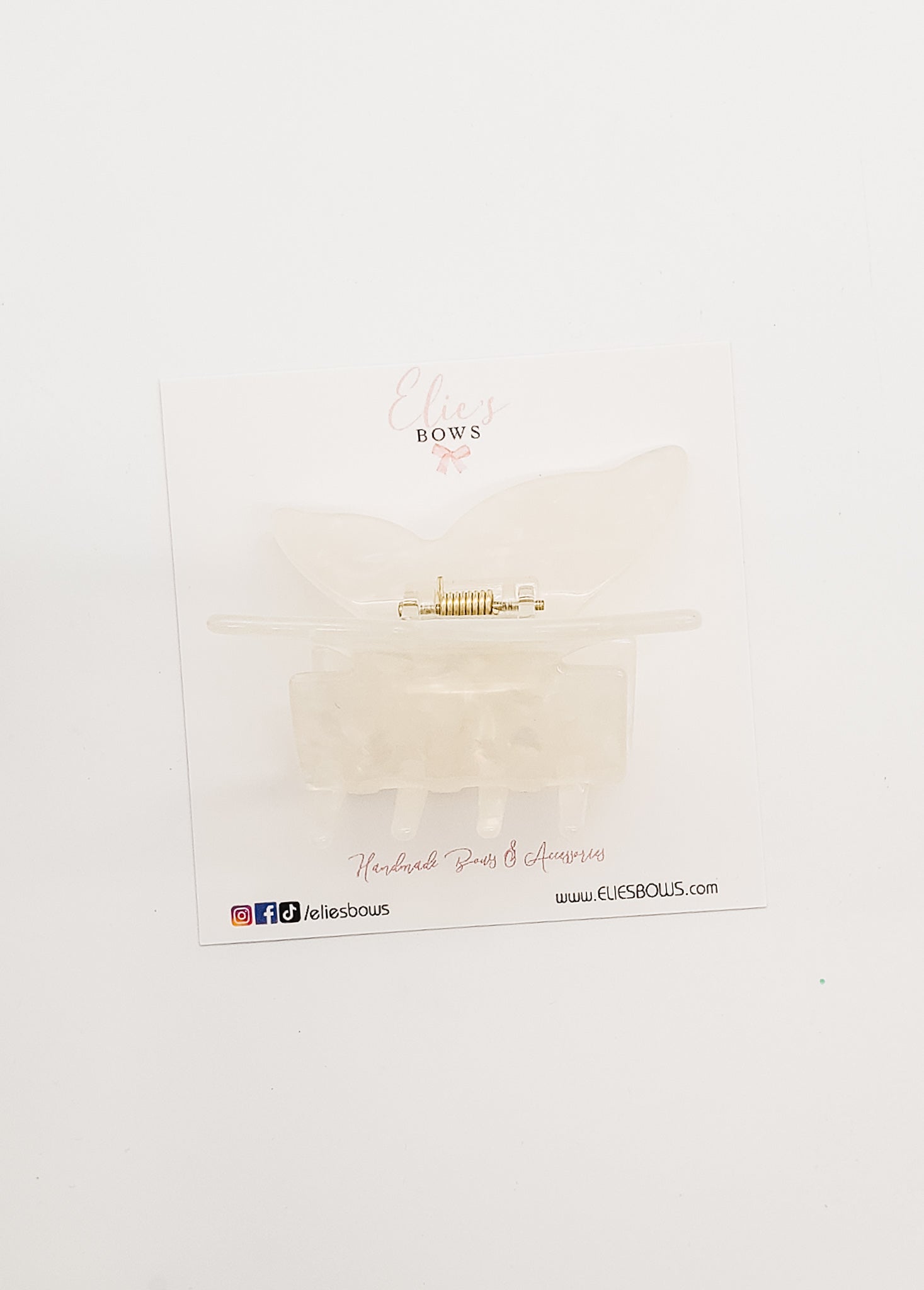 White Confetti - Claw Clip-Claw Clips-Elie’s Bows