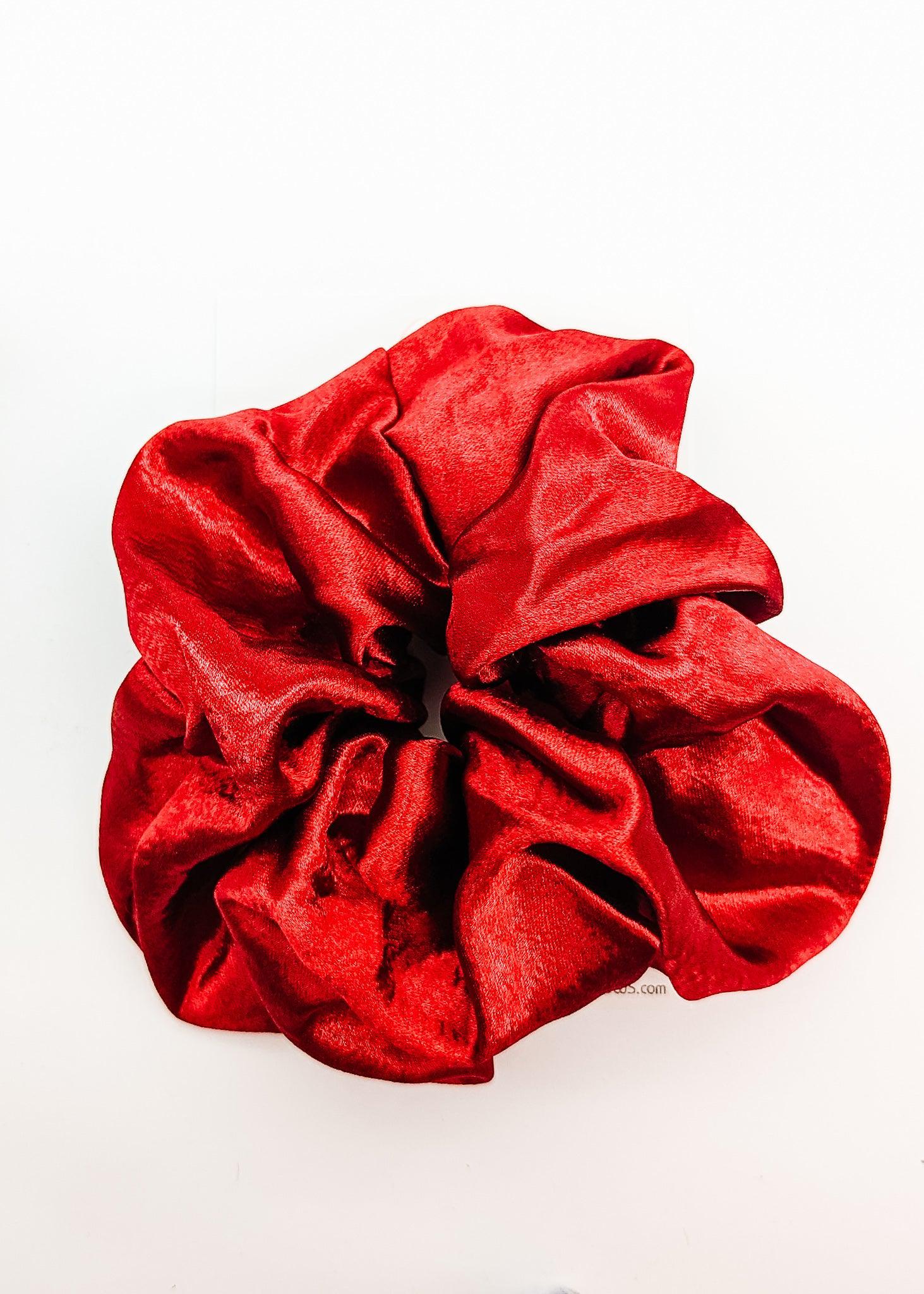 Wine Satin - XXL Scrunchie-Scrunchie-Elie’s Bows
