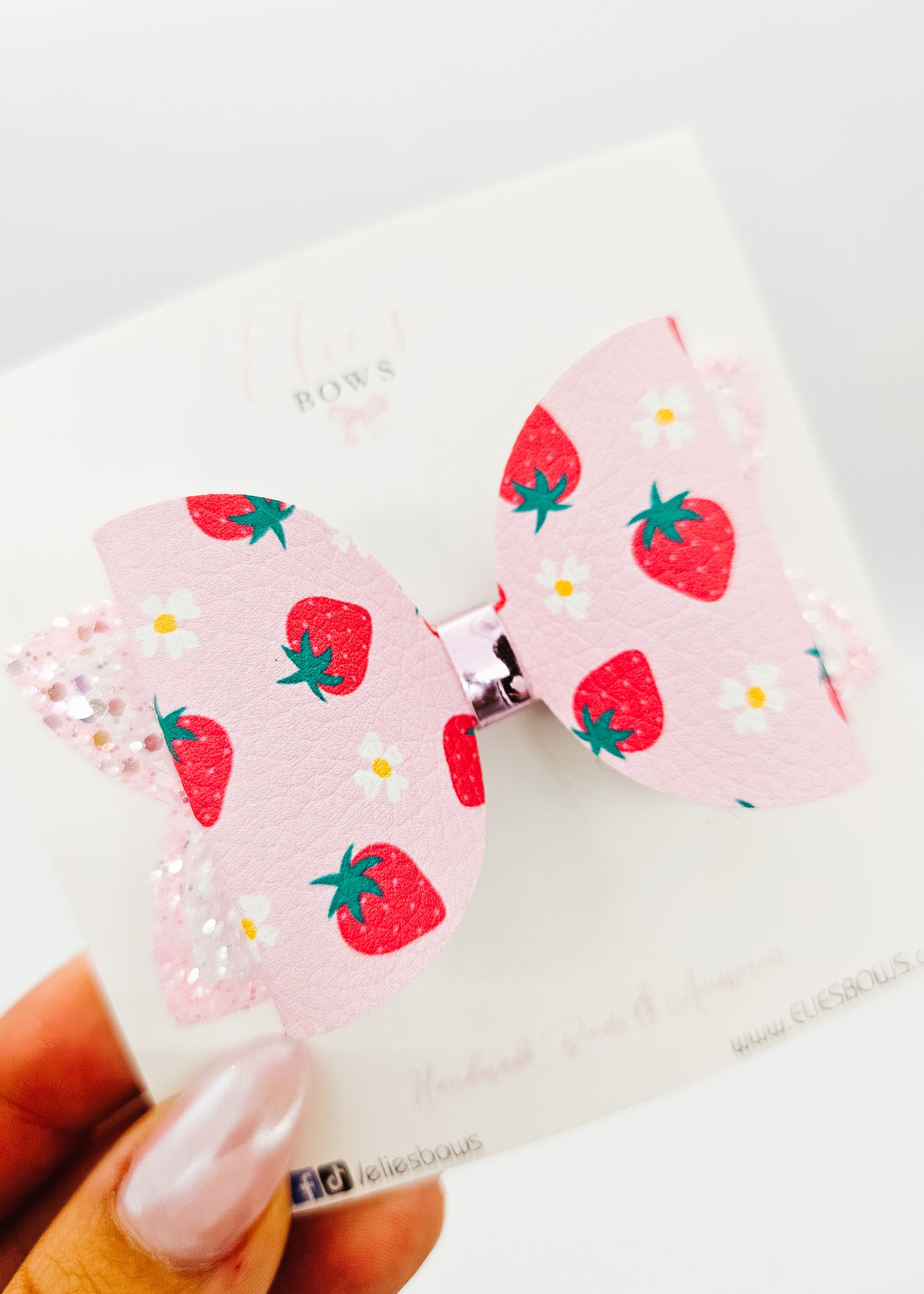 Strawberry - Hair Bow 3"