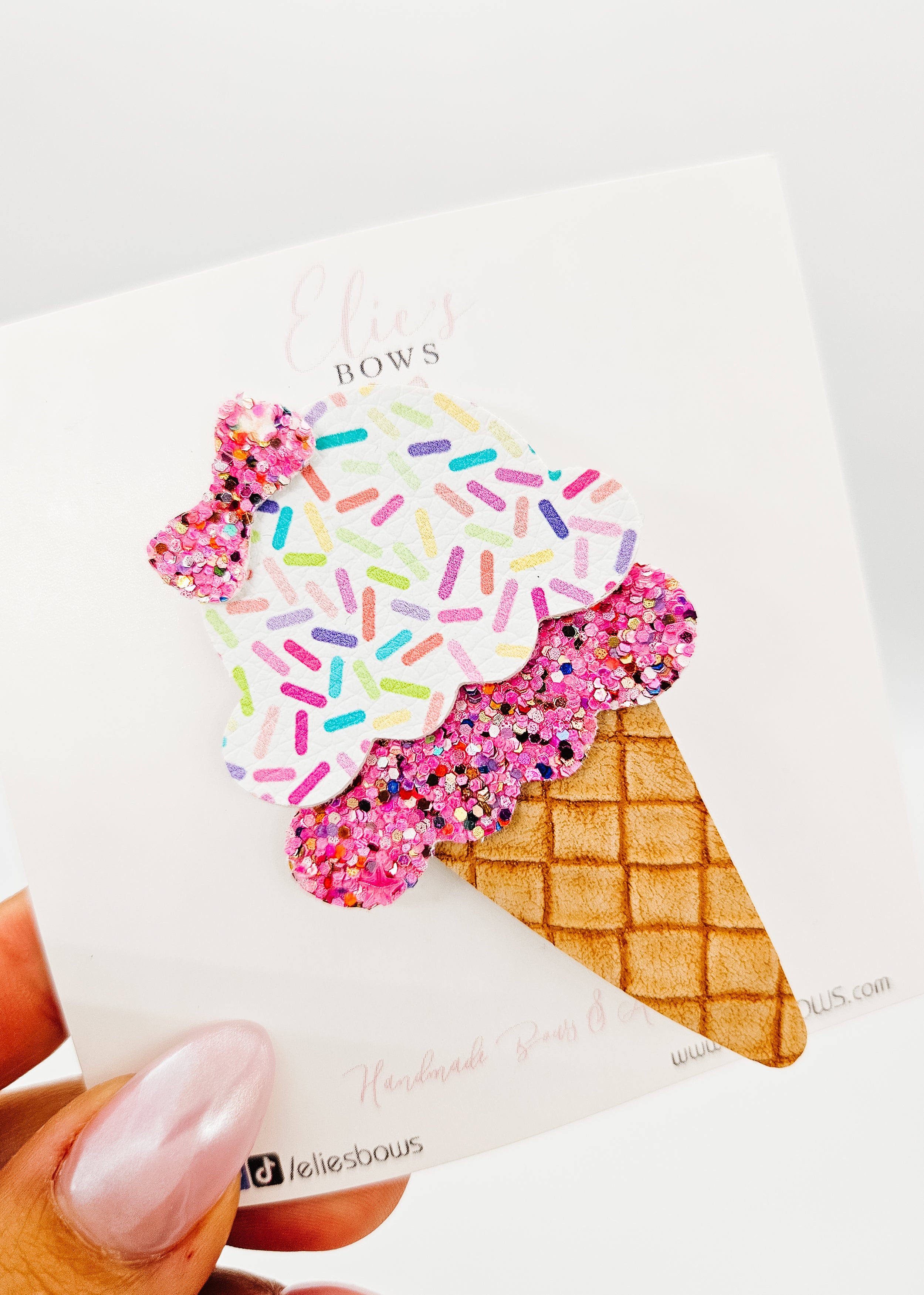 Ice Cream Bow - Clip