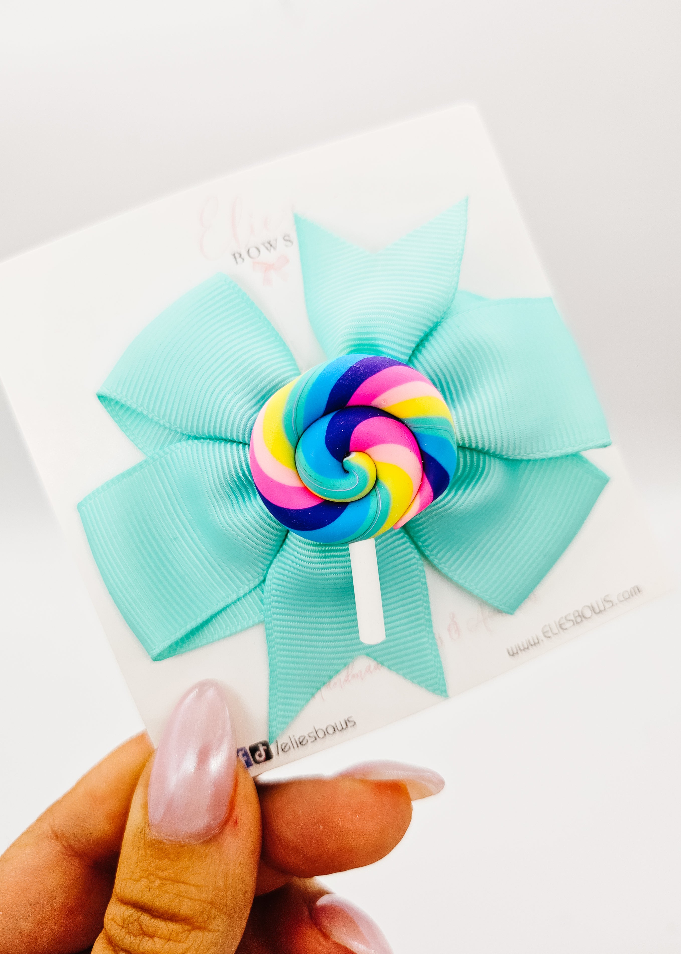 Lollipop - Ribbon Hair Bow 3"