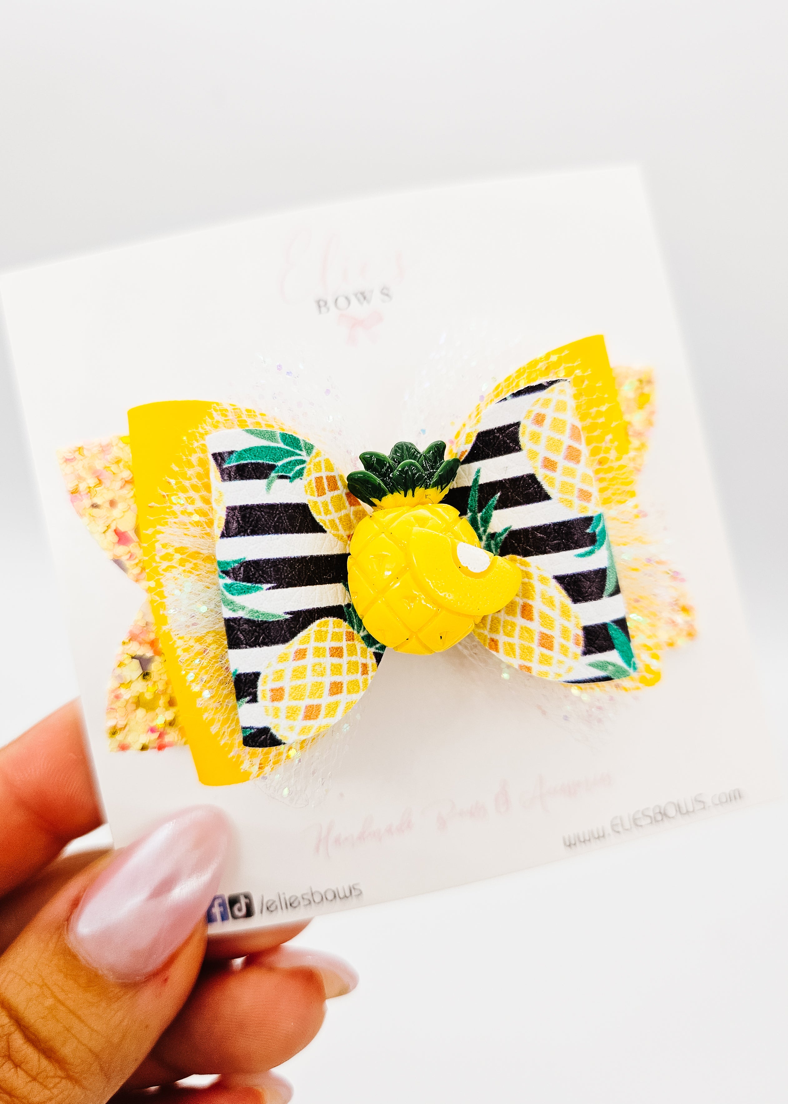 Pineapple - Hair Bow 3"