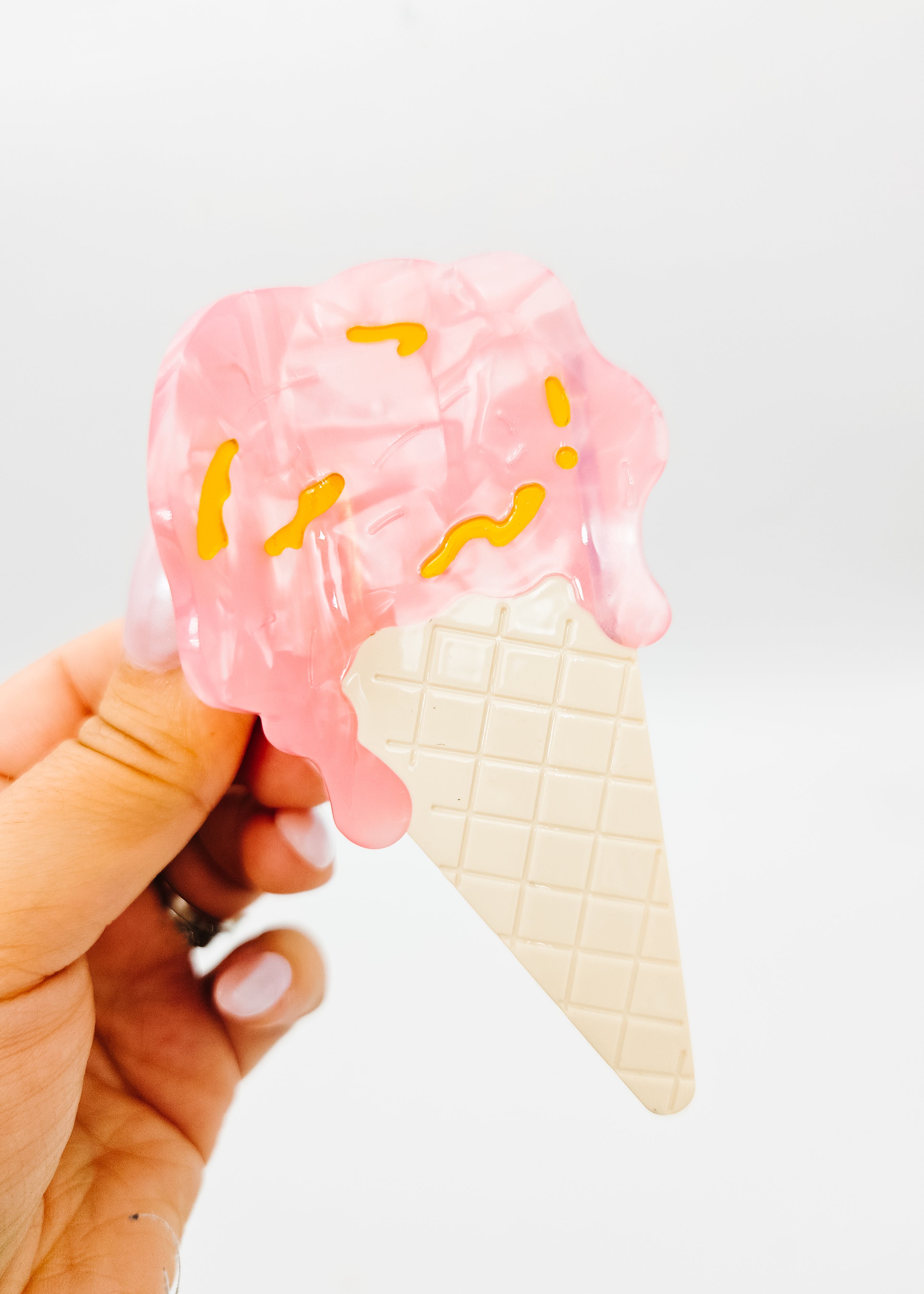 Pink Ice Cream - Claw Clip