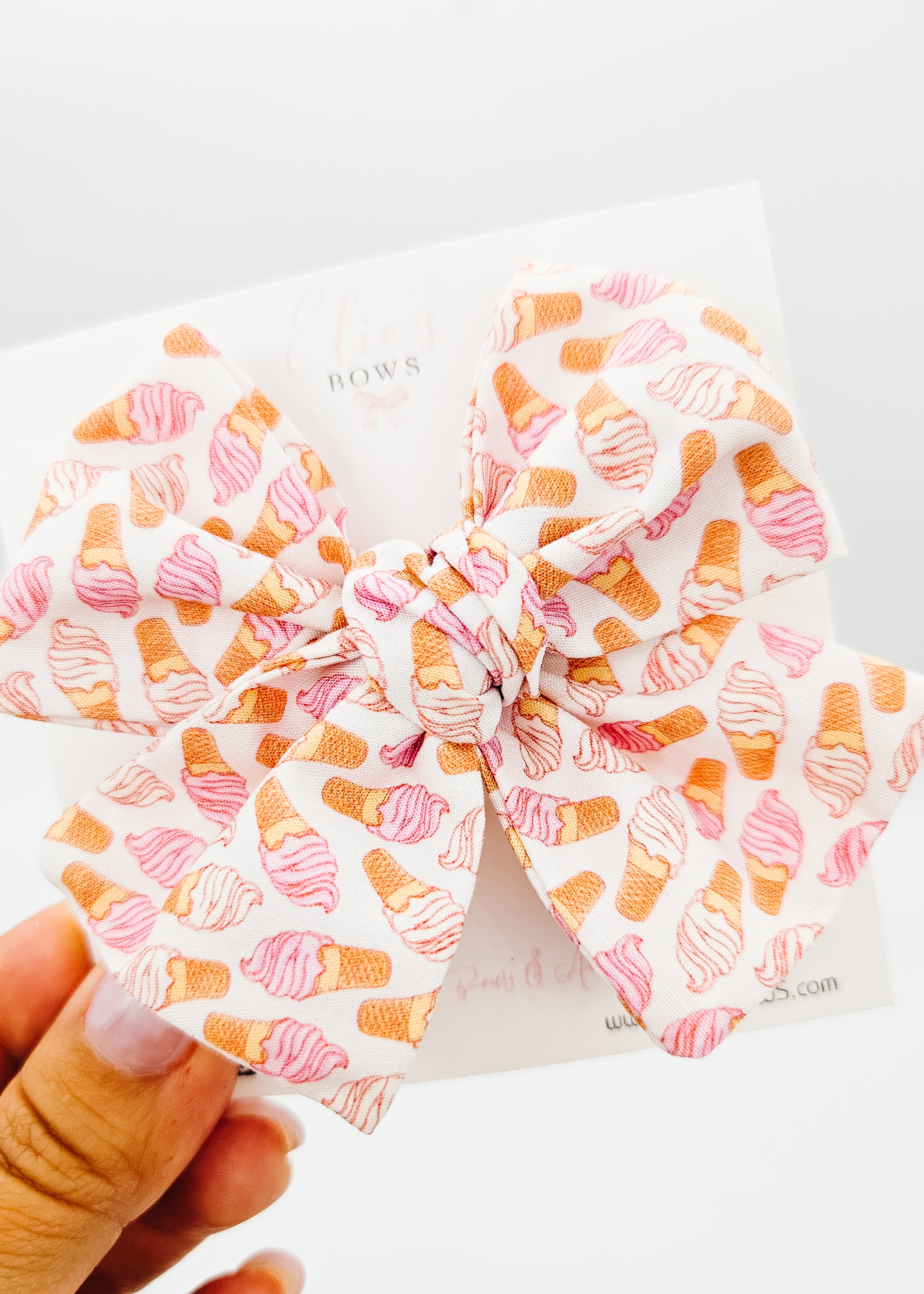Ice Cream - Hair Bow 3.5"