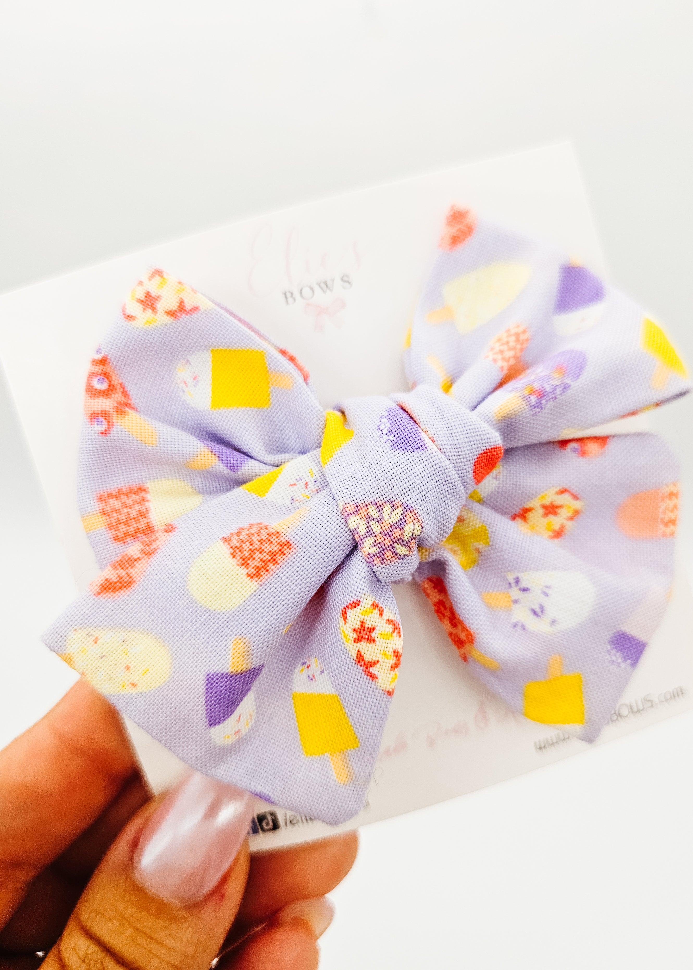 Purple Popsicles - Hair Bow 3.5"