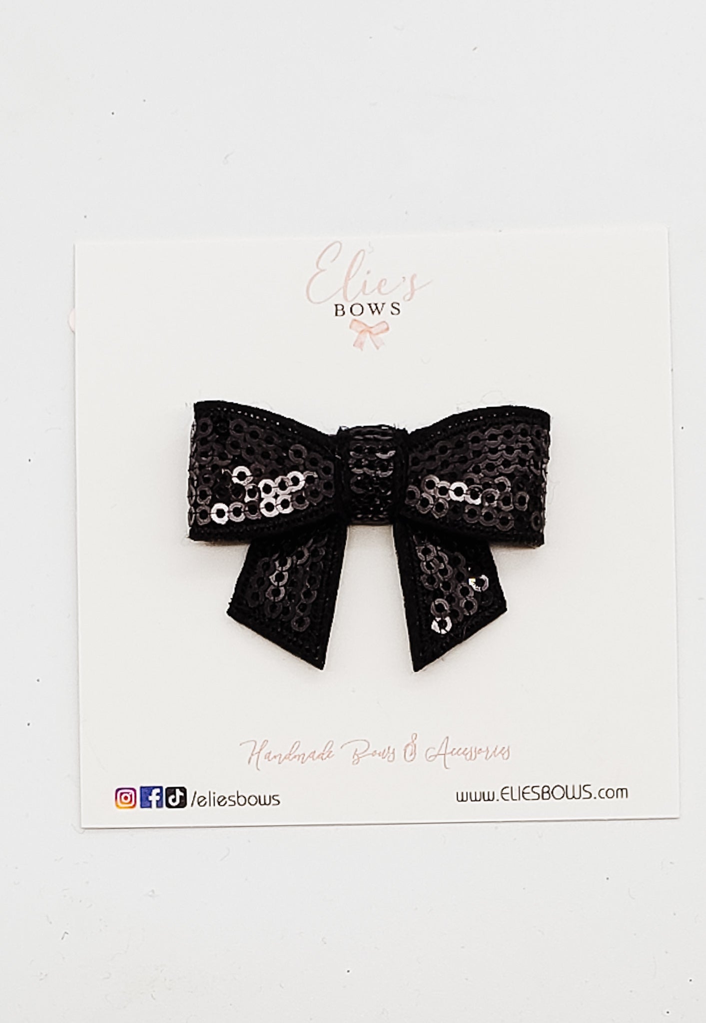 Black - Sequence Bow - 2"-Bows-Elie’s Bows
