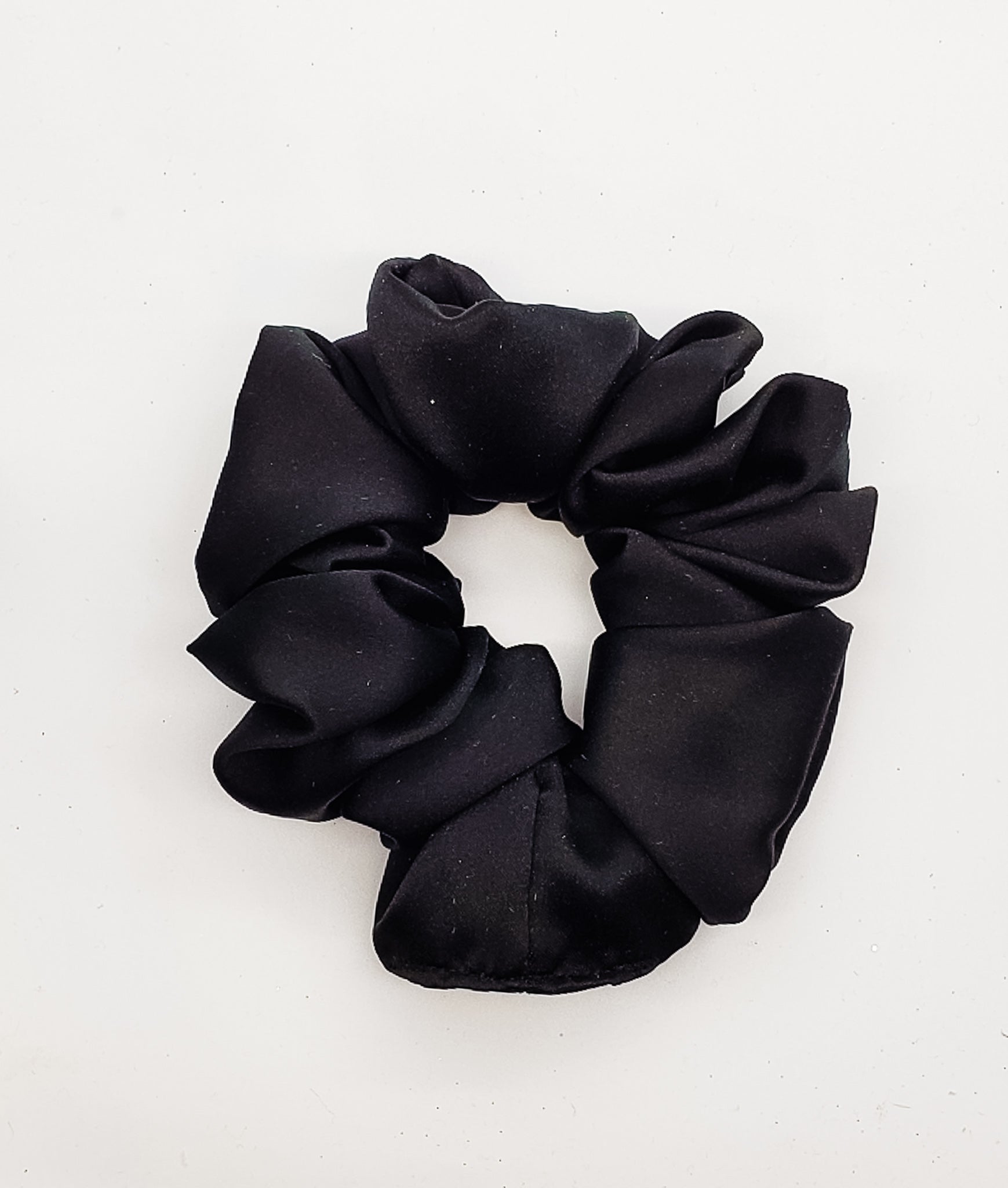 Black Silk - XL Scrunchie-Scrunchie-Elie’s Bows