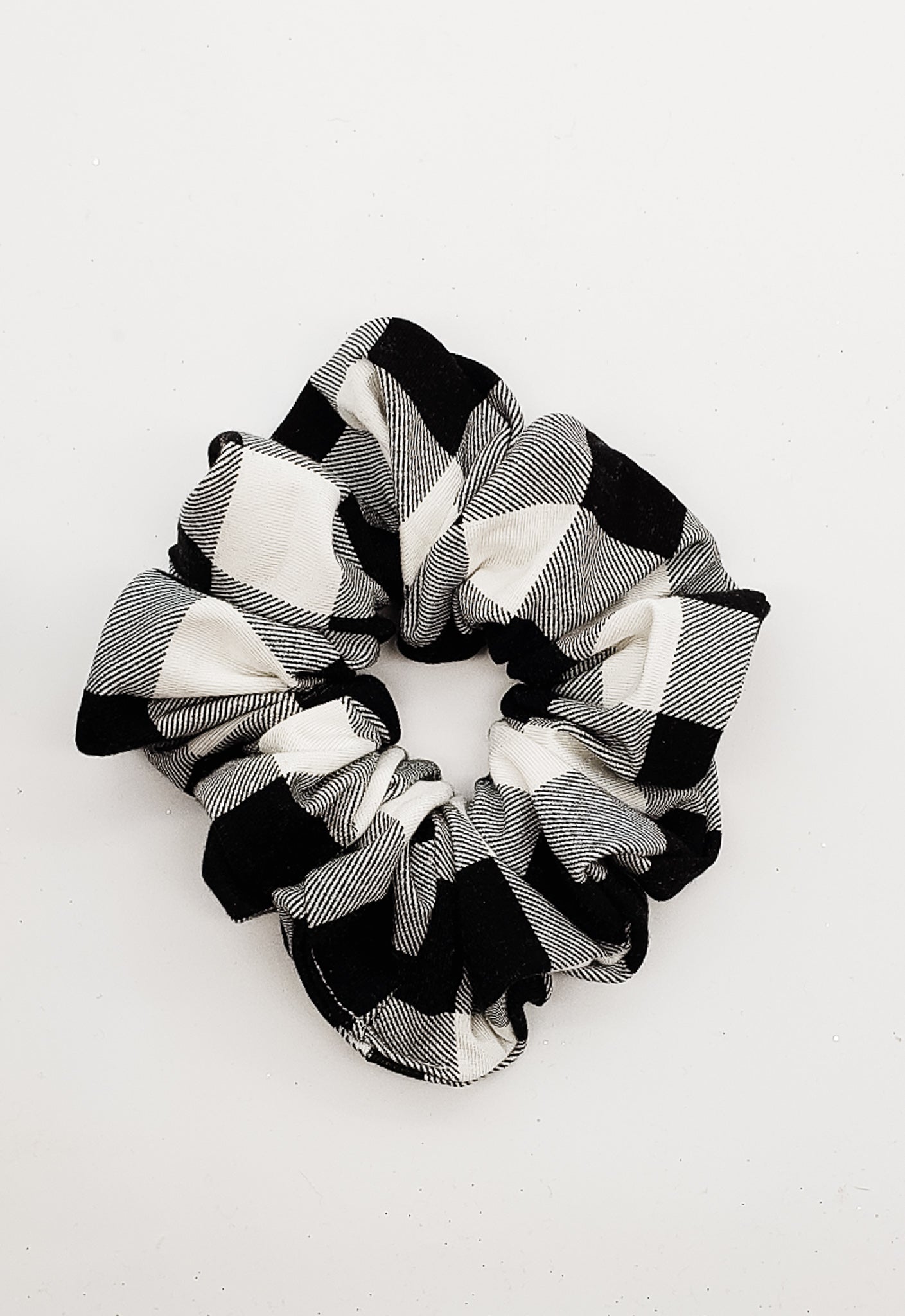 Black & White Checkers - XL Scrunchie-Scrunchie-Elie’s Bows