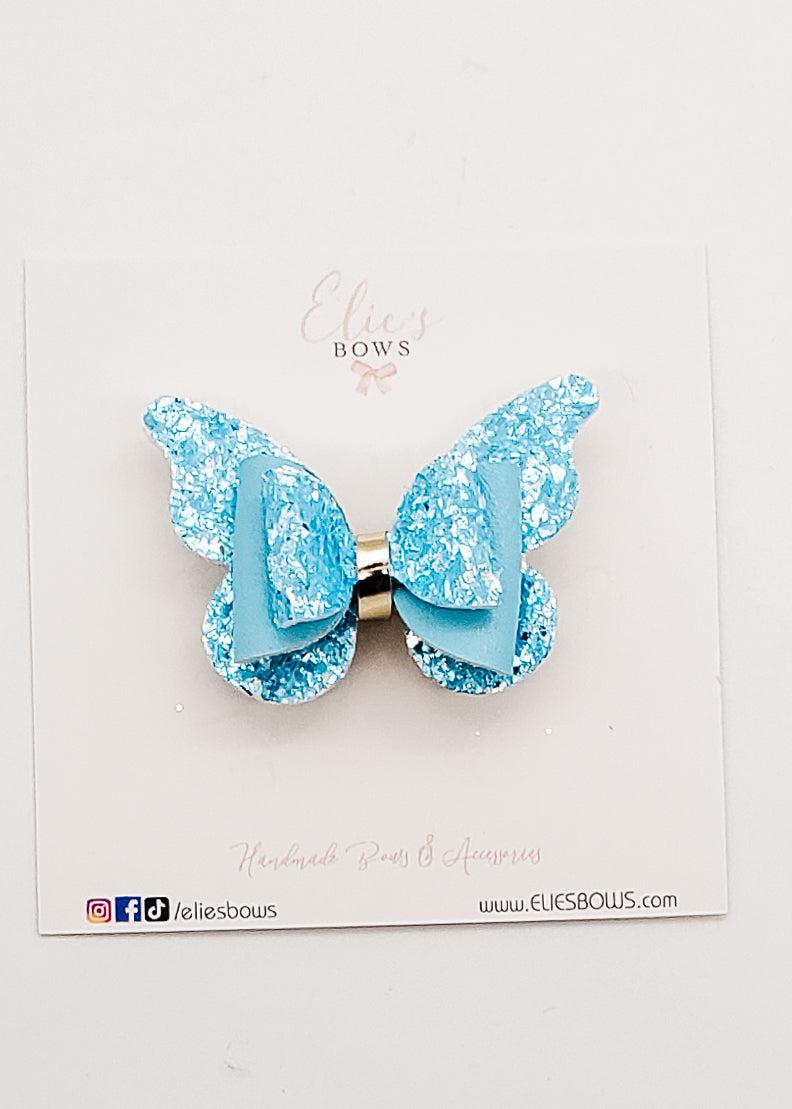 Blue Butterfly Bow - 6cm-Bows-Elie’s Bows