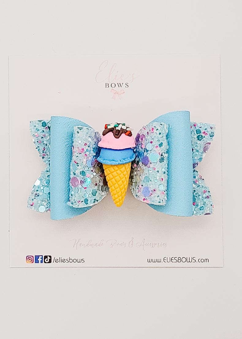 Blue Ice Cream - 3"-Bows-Elie’s Bows